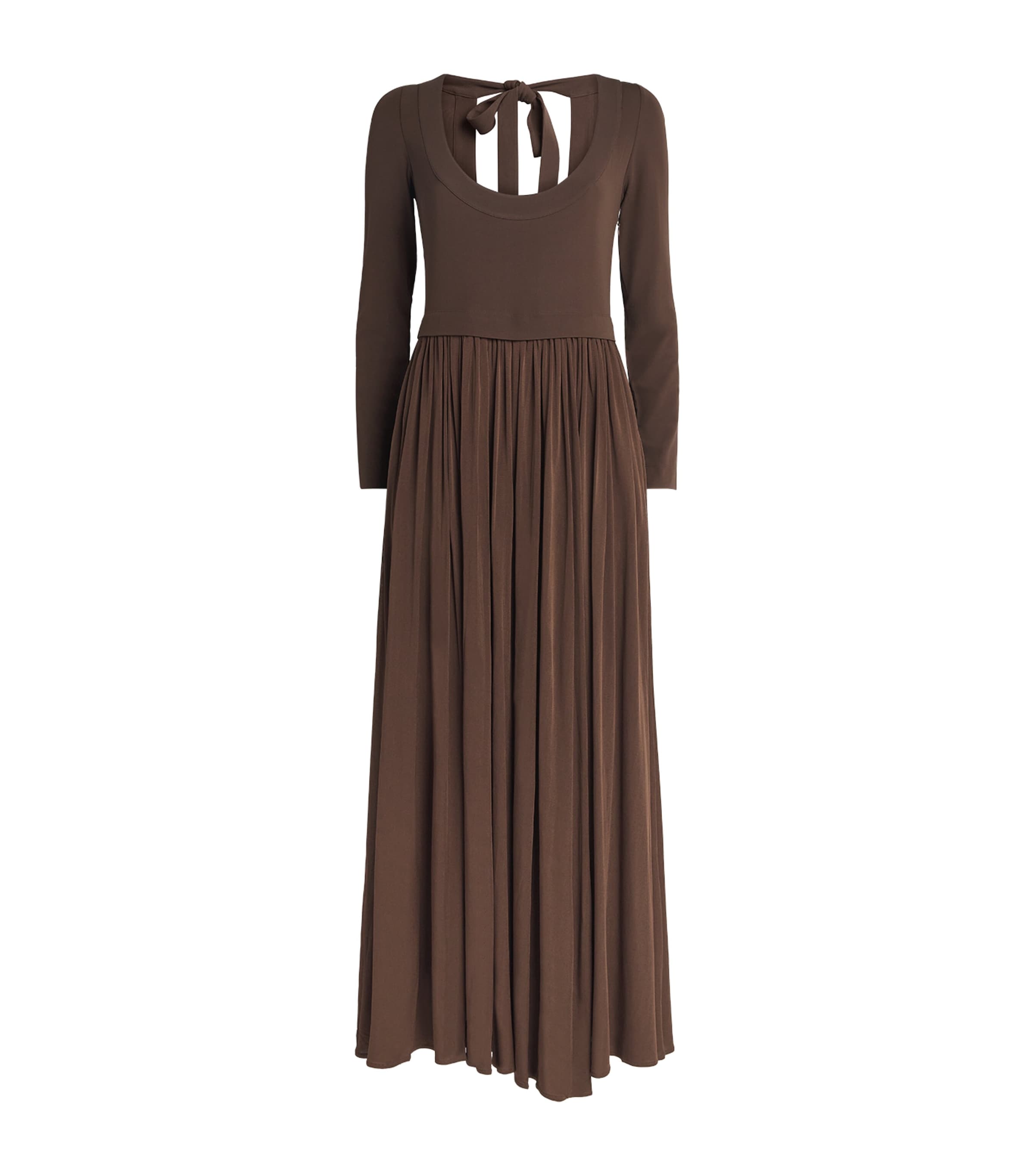 Jersey Tie-Back Maxi Dress