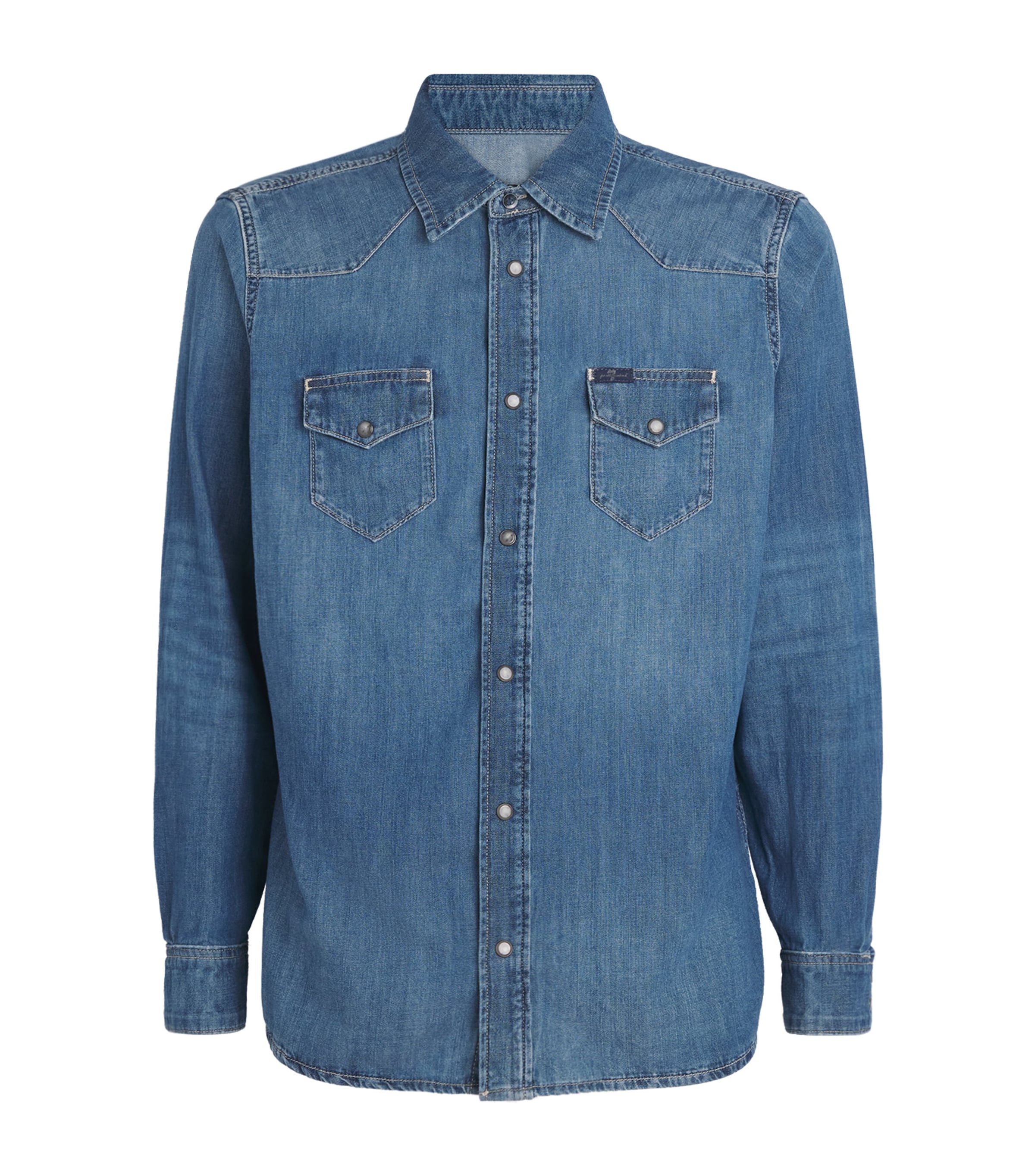7 For All Mankind Mens Denim Shirt Border