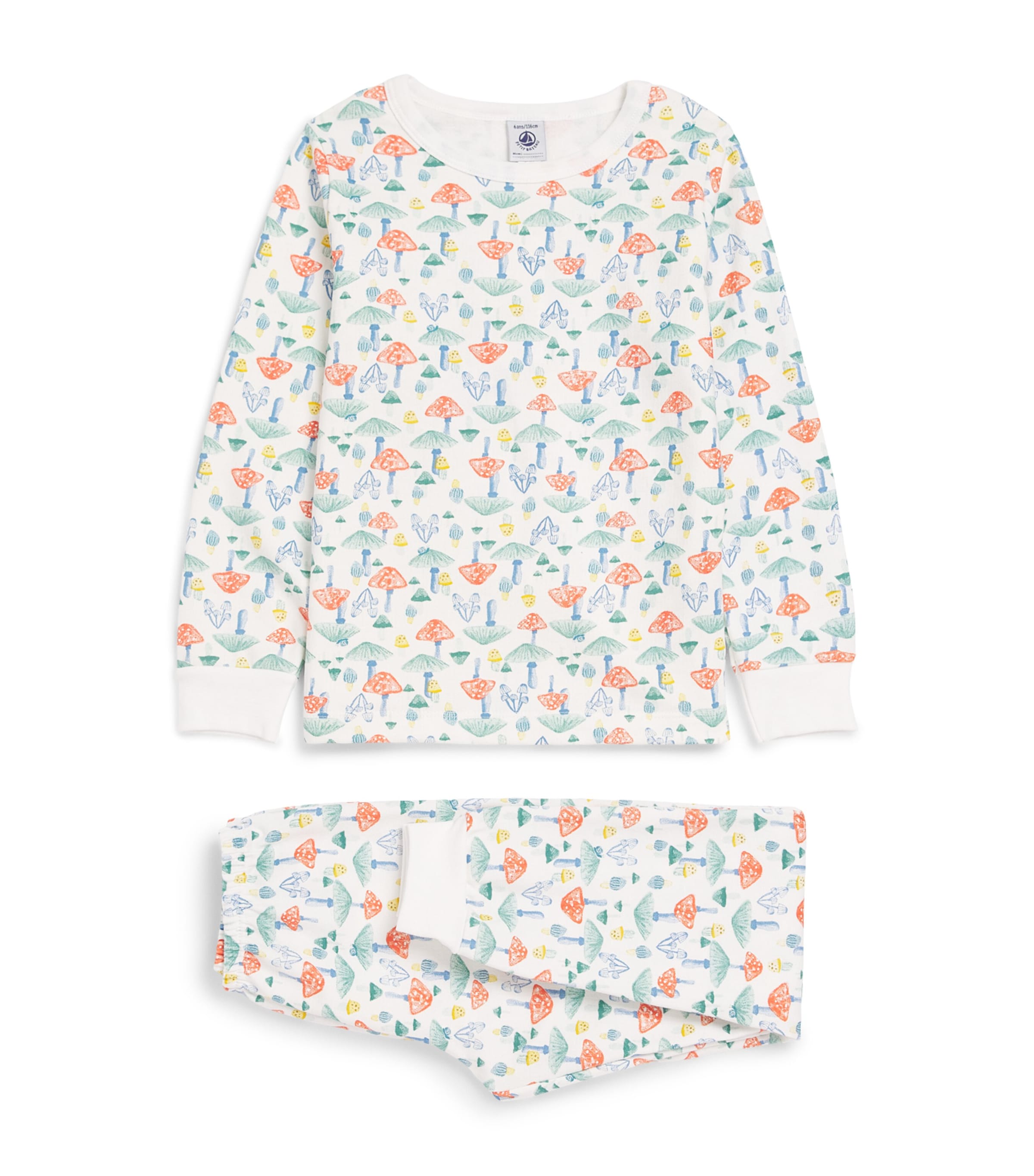 Petit Bateau Cotton Mushroom Pyjama Set (2-12 Years)
