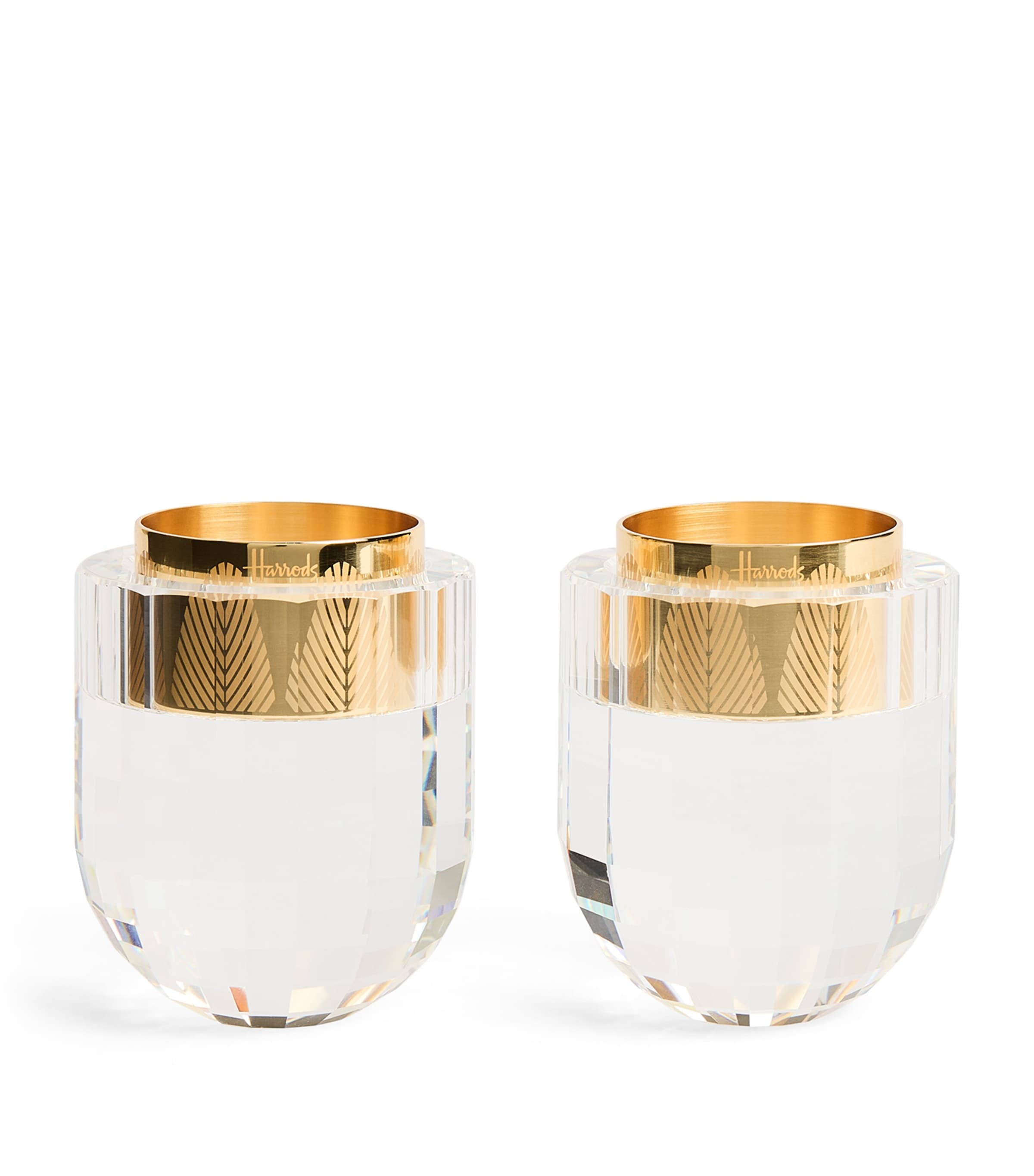 Harrods Glass Tealight Holders (Set of 2)
