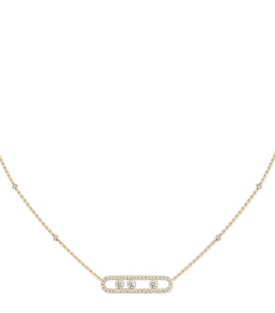 Move Classique Yellow Gold and Diamond Pavé Necklace (0.70ct)