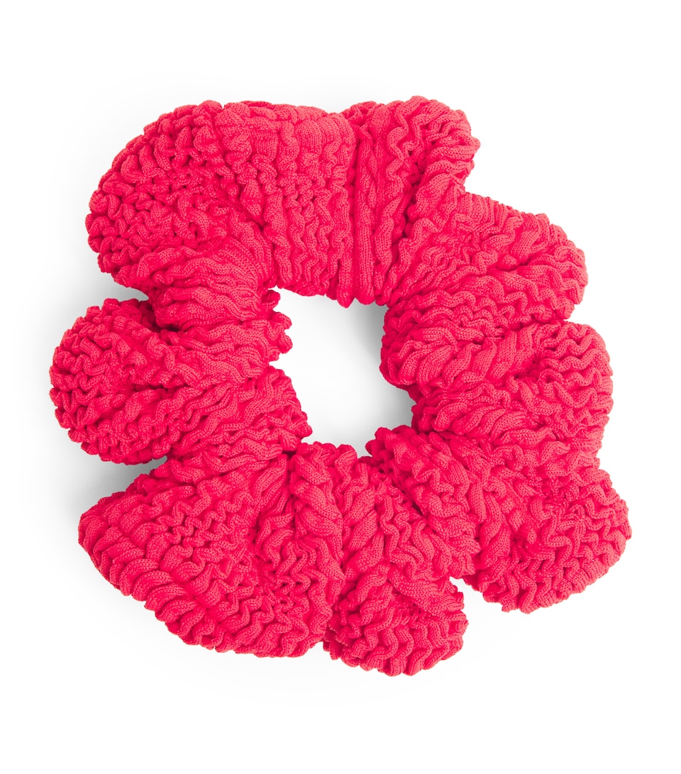 Hunza G Crinkle Scrunchie Red