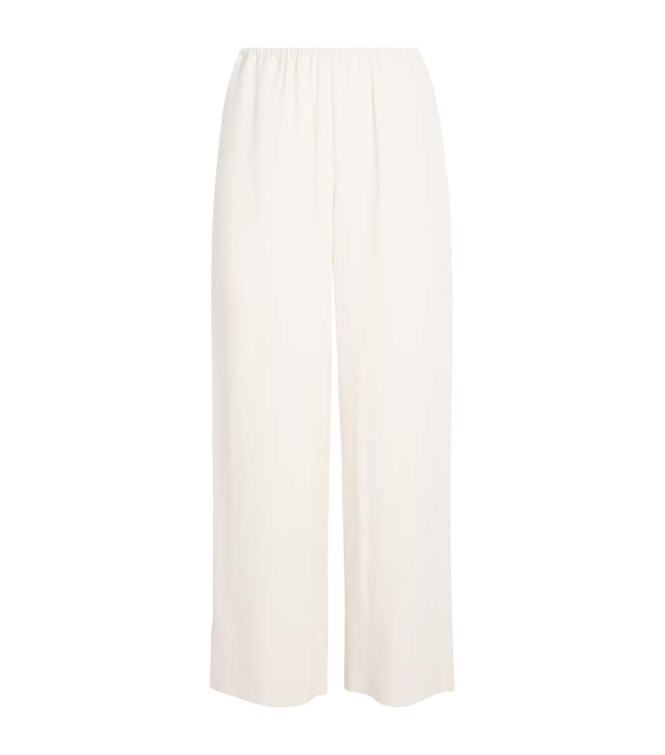 Toteme Womens Crepe Cady Drawstring Trousers Ecru
