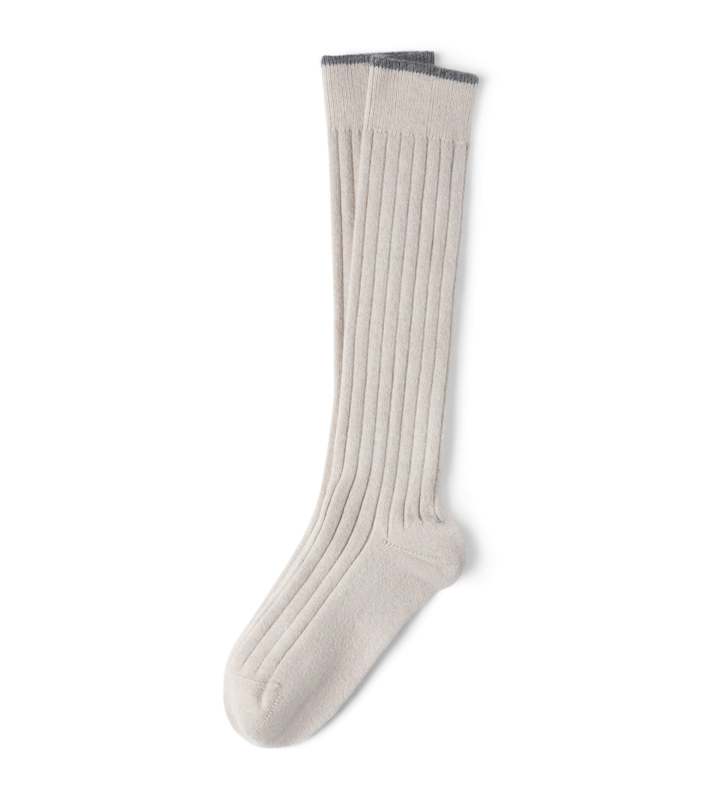 Brunello Cucinelli Mens Cashmere Ribbed Socks