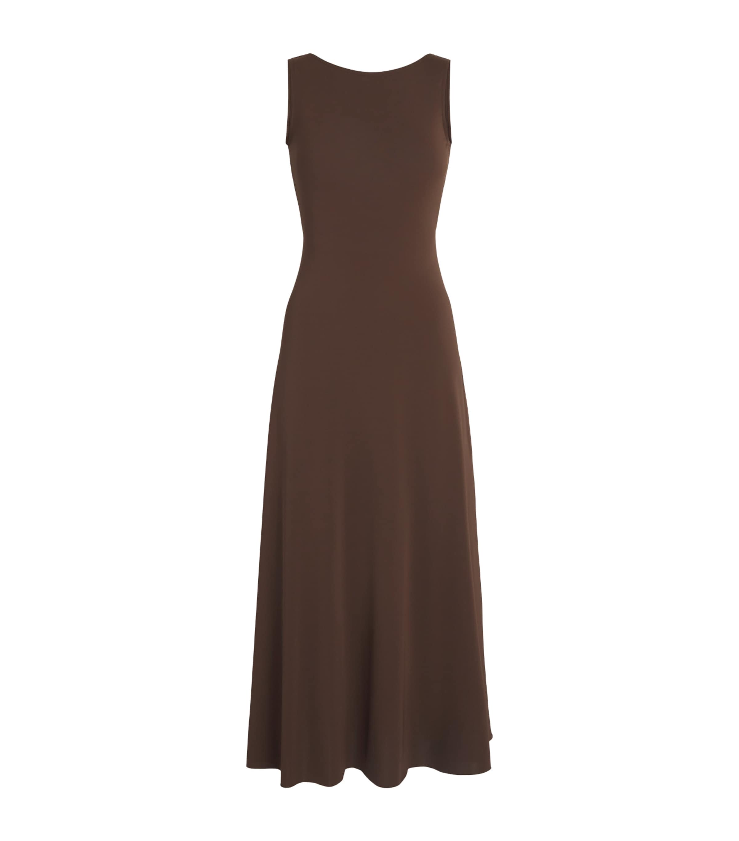 Eres Womens Jersey Sculpture Midi Dress Chocolat Noir
