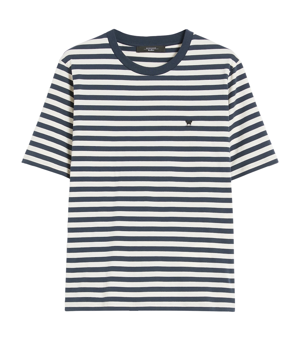 Weekend Max Mara Womens Cotton Stripe T-Shirt Ecru