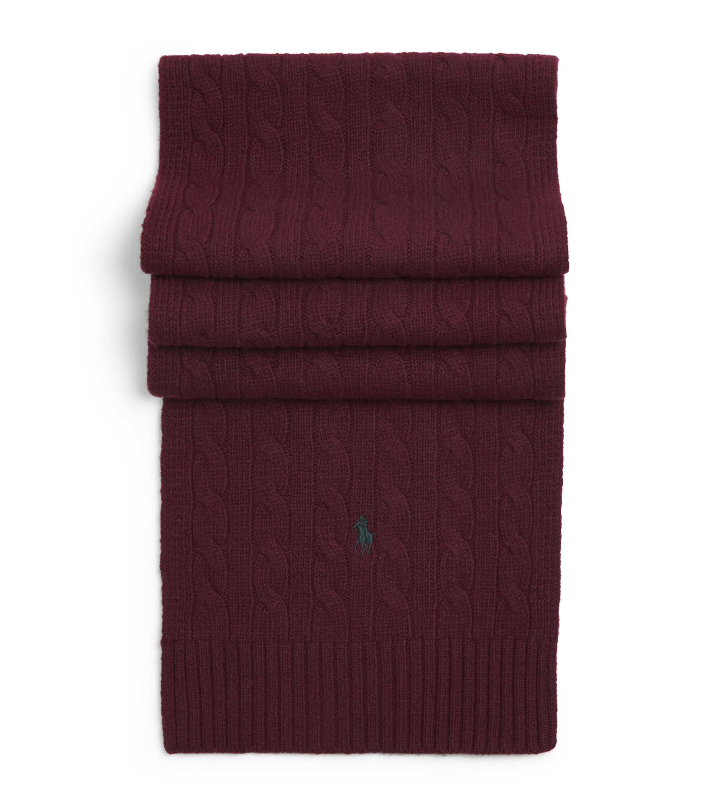 Wool-Blend Cable-Knit Scarf