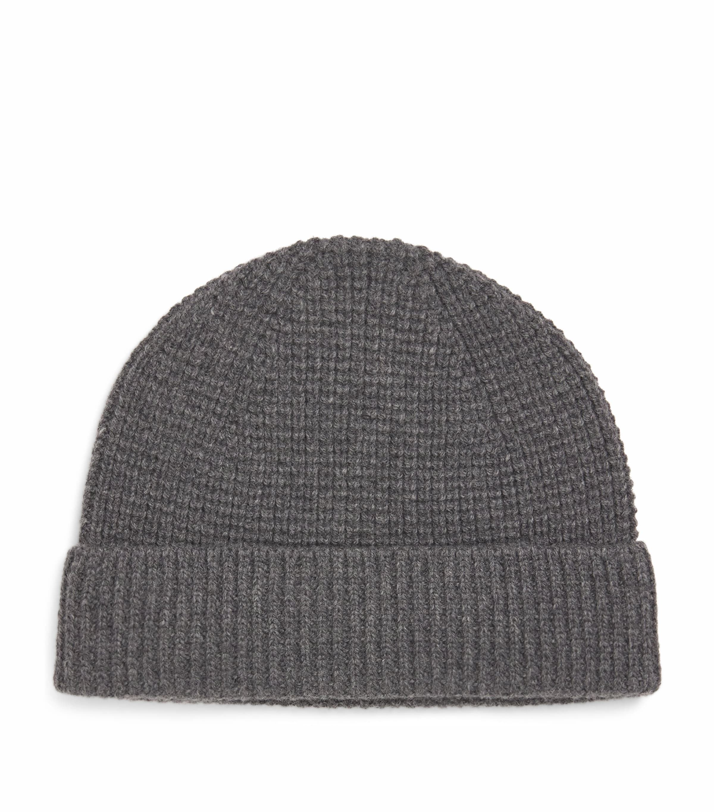 Wool-Cashmere Waffle Beanie
