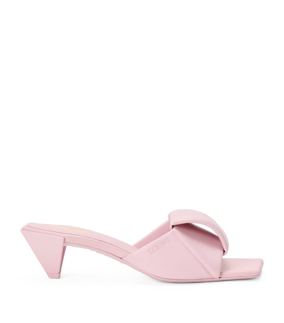 LOEWE Leather Origami Mules 45 Crystal Pink