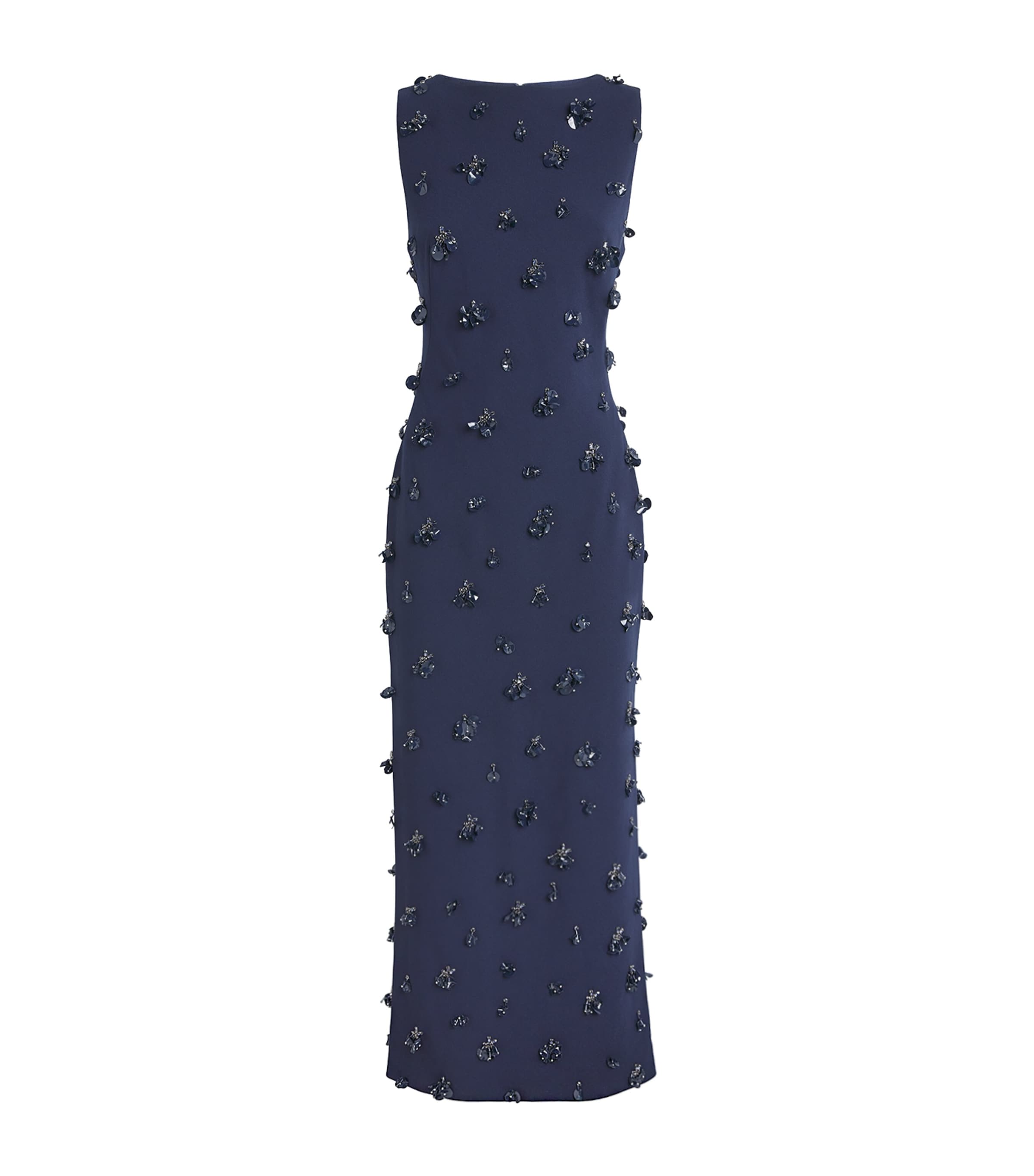Simkhai Womens Embellished Organza Claudia Maxi Dress Midnight