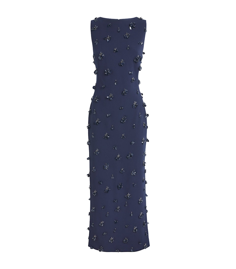 Simkhai Womens Embellished Organza Claudia Maxi Dress Midnight