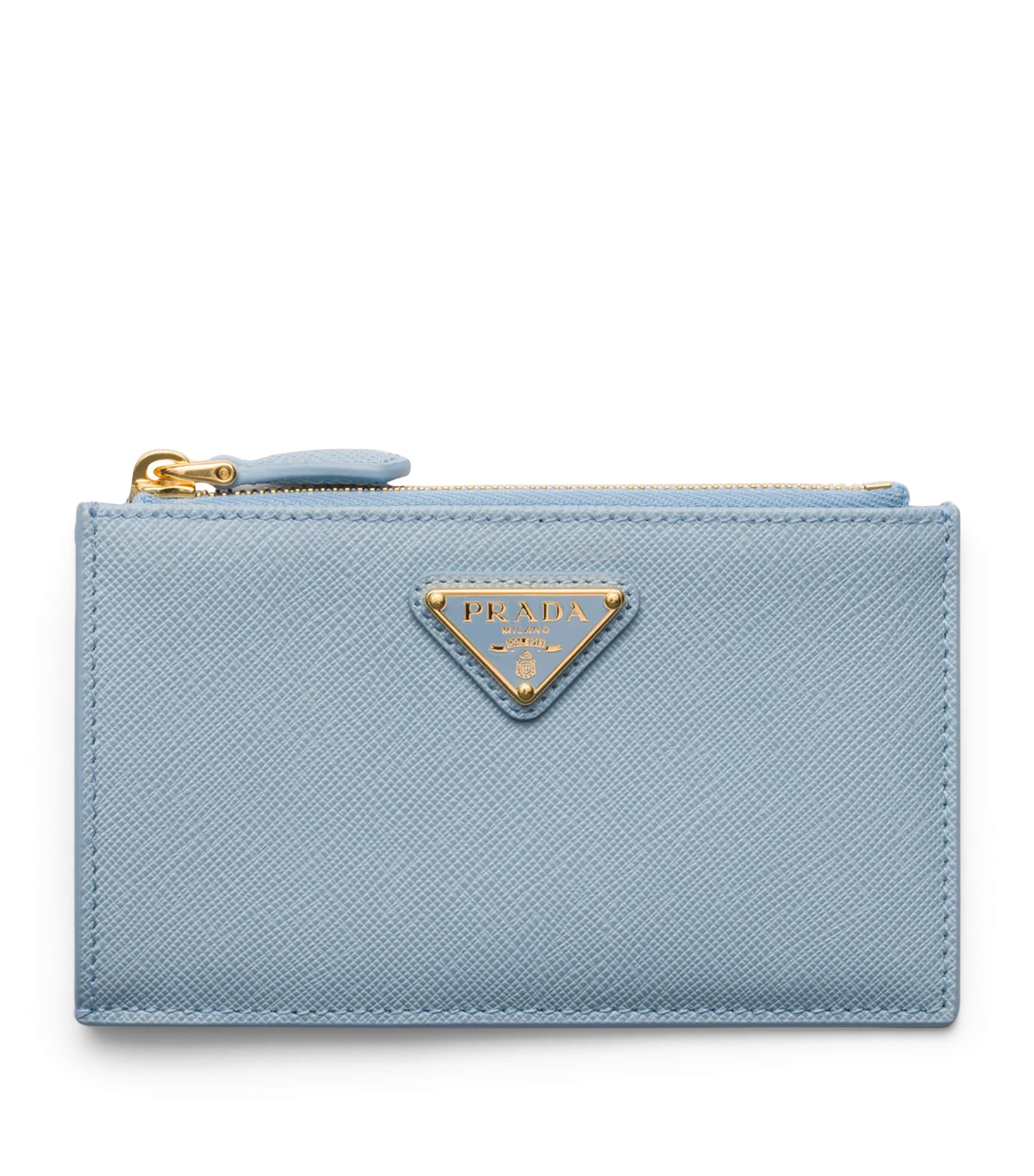 Saffiano Leather Zip Card Holder