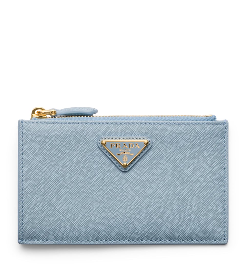 Saffiano Leather Zip Card Holder