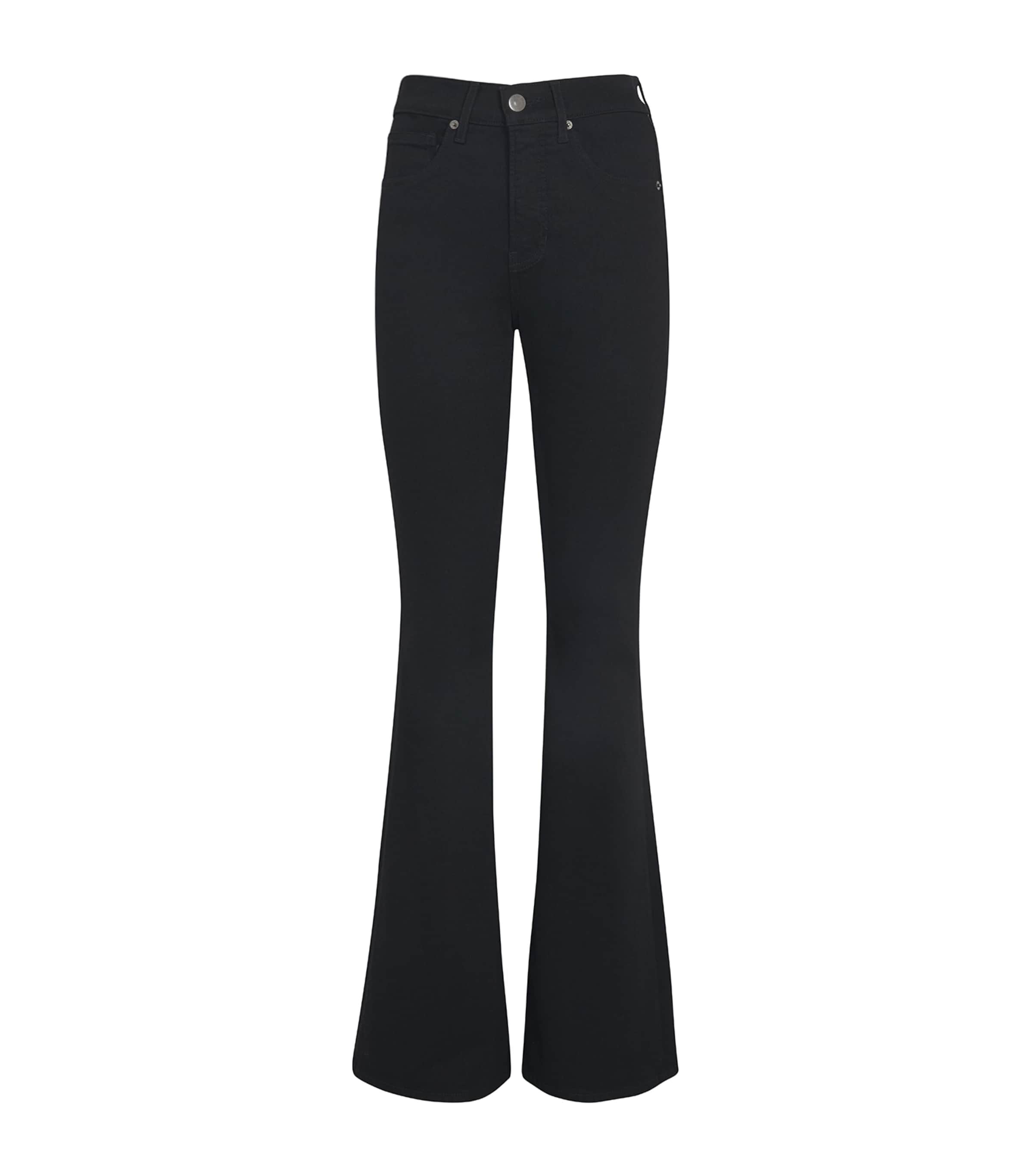 Veronica Beard Womens Beverly High-Rise Flared Jeans Onyx