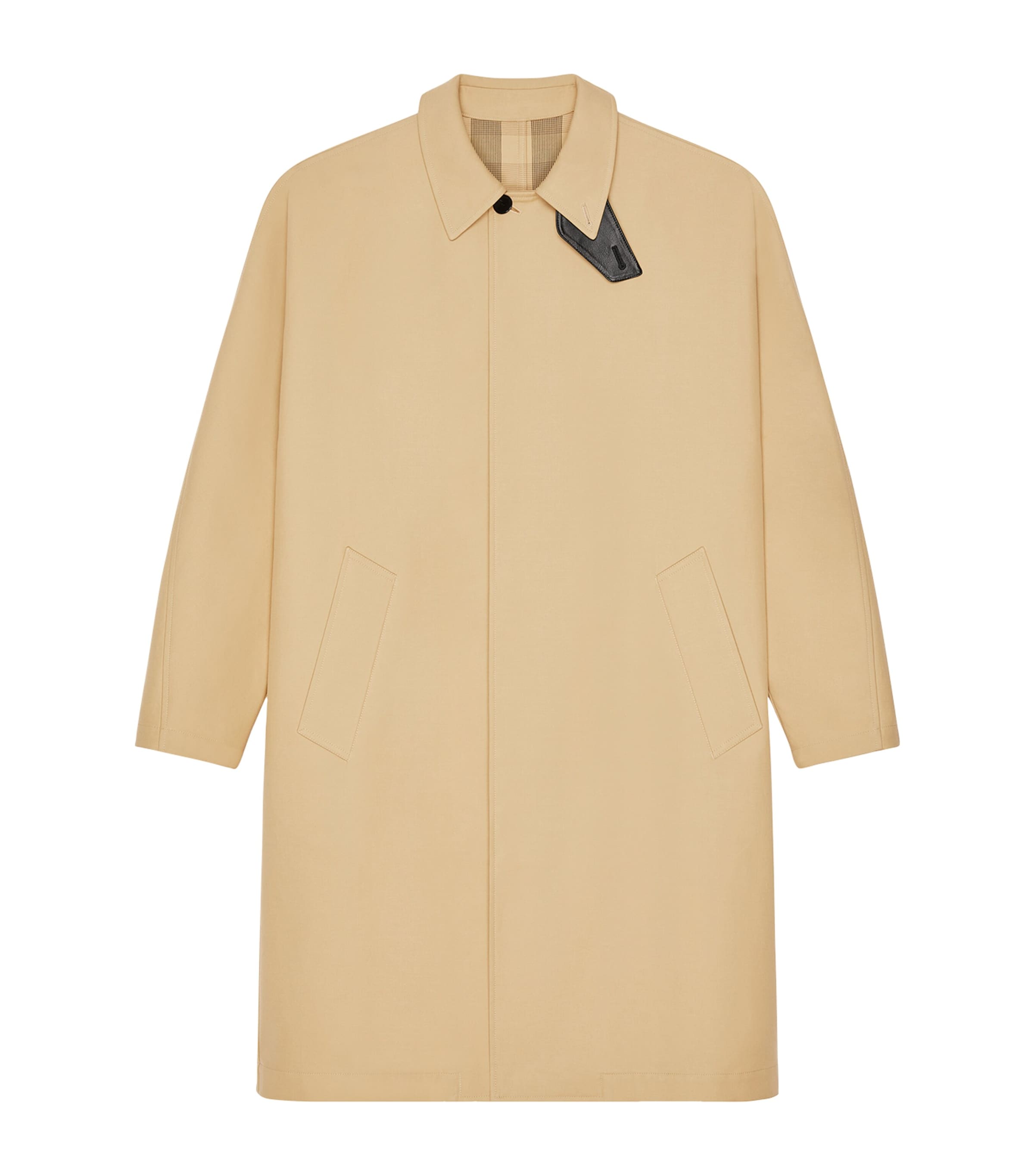 Givenchy Mens Leather-Trim Car Coat