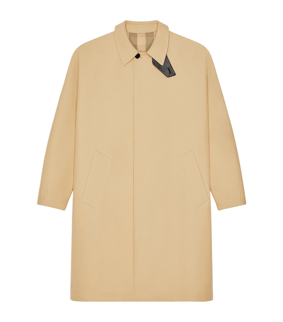 Givenchy Mens Leather-Trim Car Coat