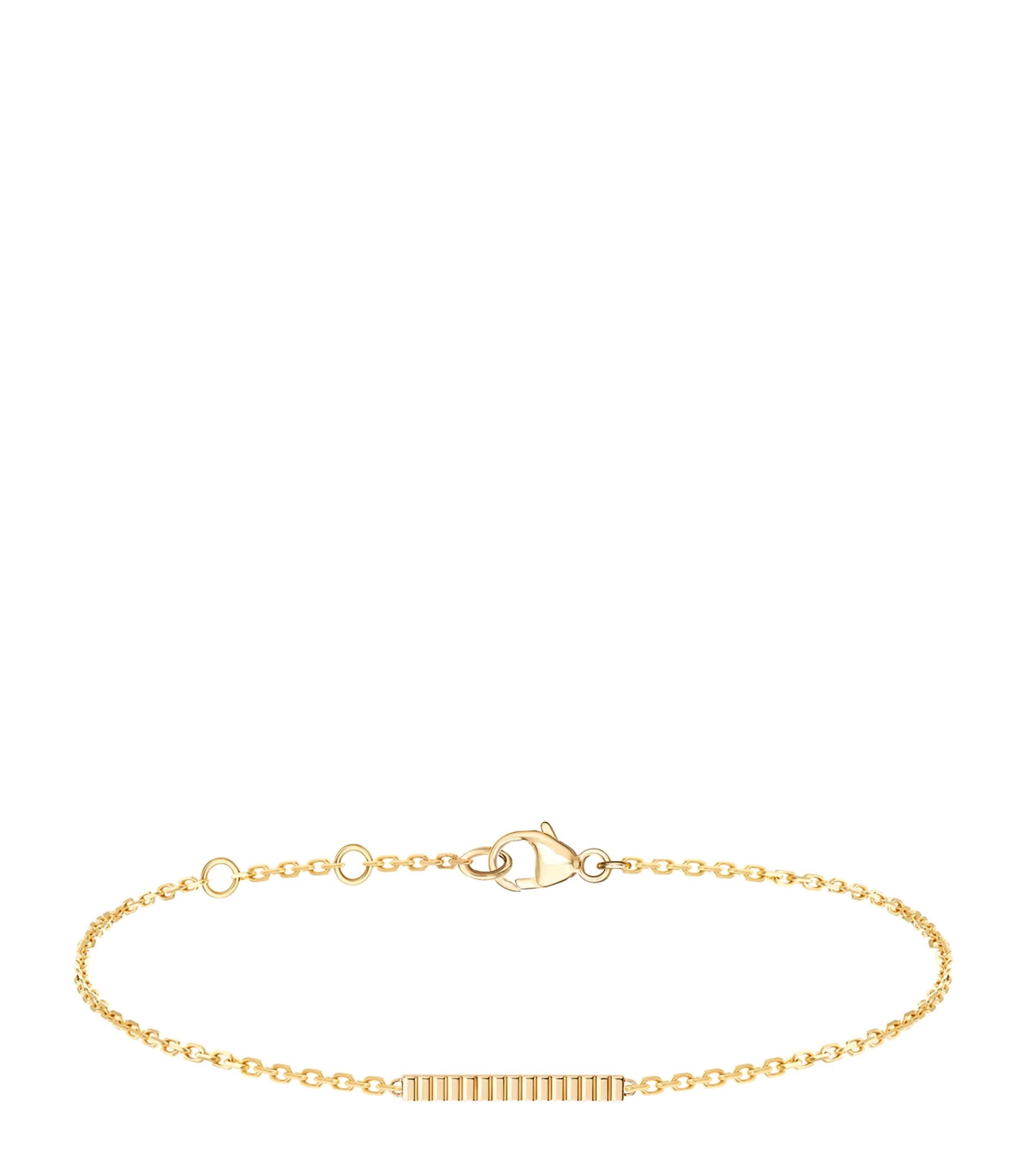 Yellow Gold Quatre Grosgrain Chain Bracelet
