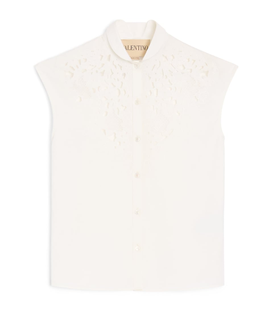 Valentino Womens Cotton Lace Shirt