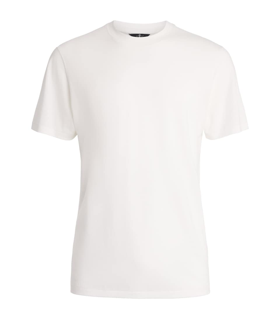 7 For All Mankind Mens Crew-Neck T-Shirt White