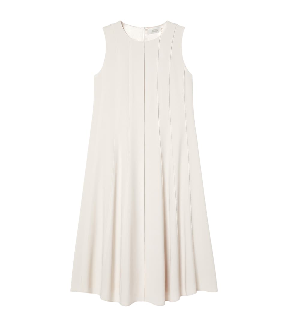 Marina Rinaldi Womens Panelled A-Line Midi Dress Ice
