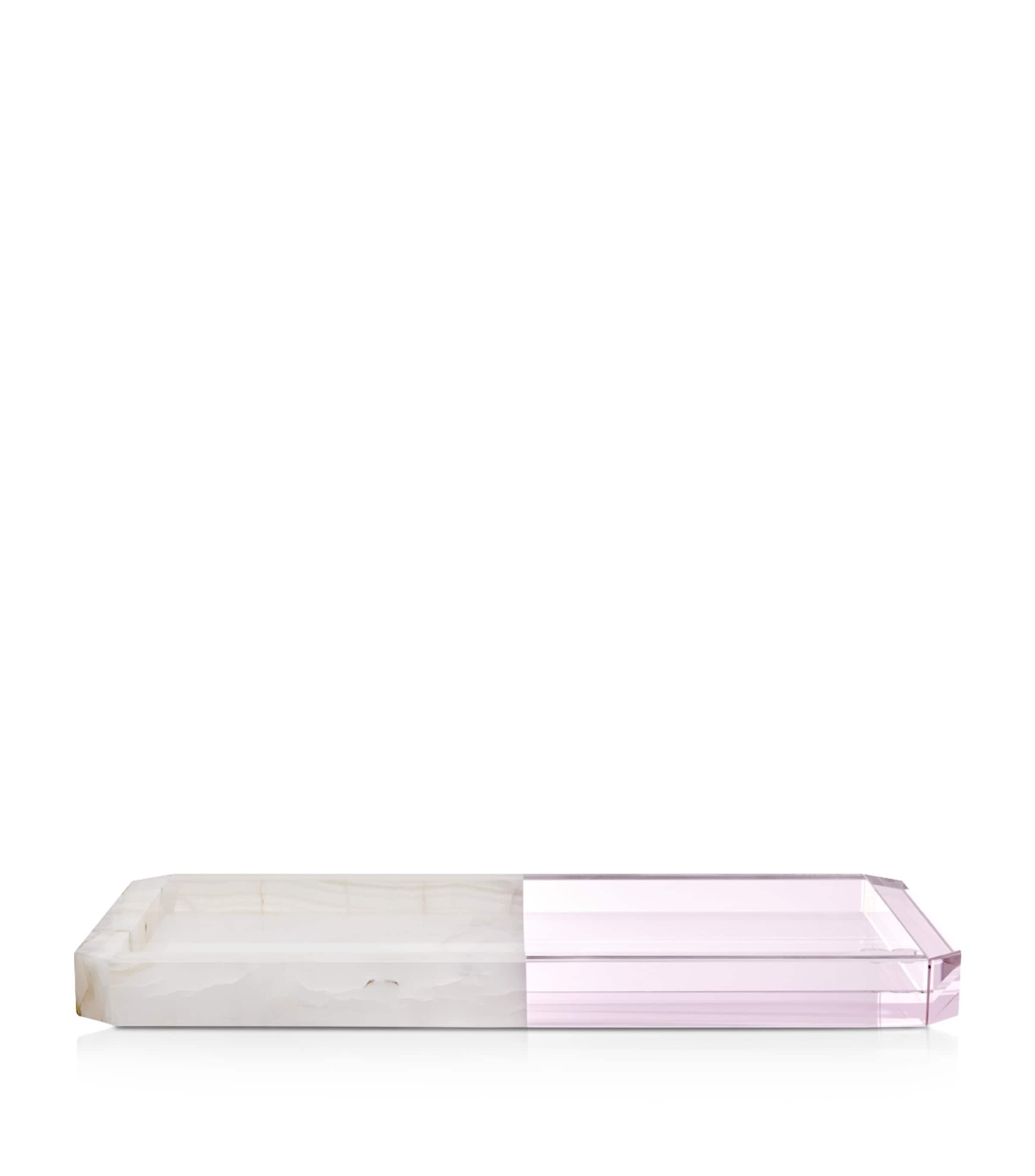 Reflections Copenhagen Small Crystal-Onyx Mad Trinket Tray (34cm) Pink