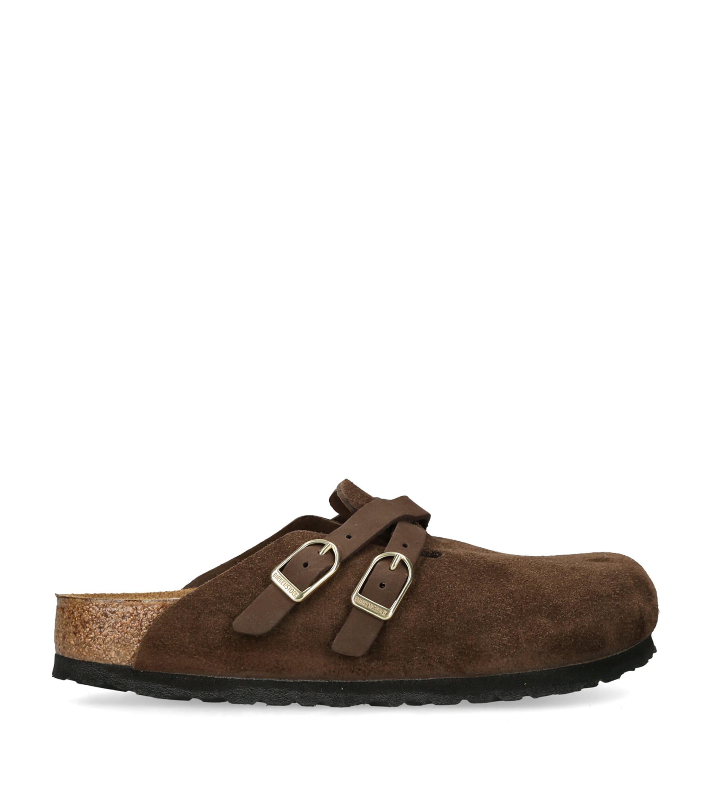 Birkenstock Suede Blair Clogs Dark Brown