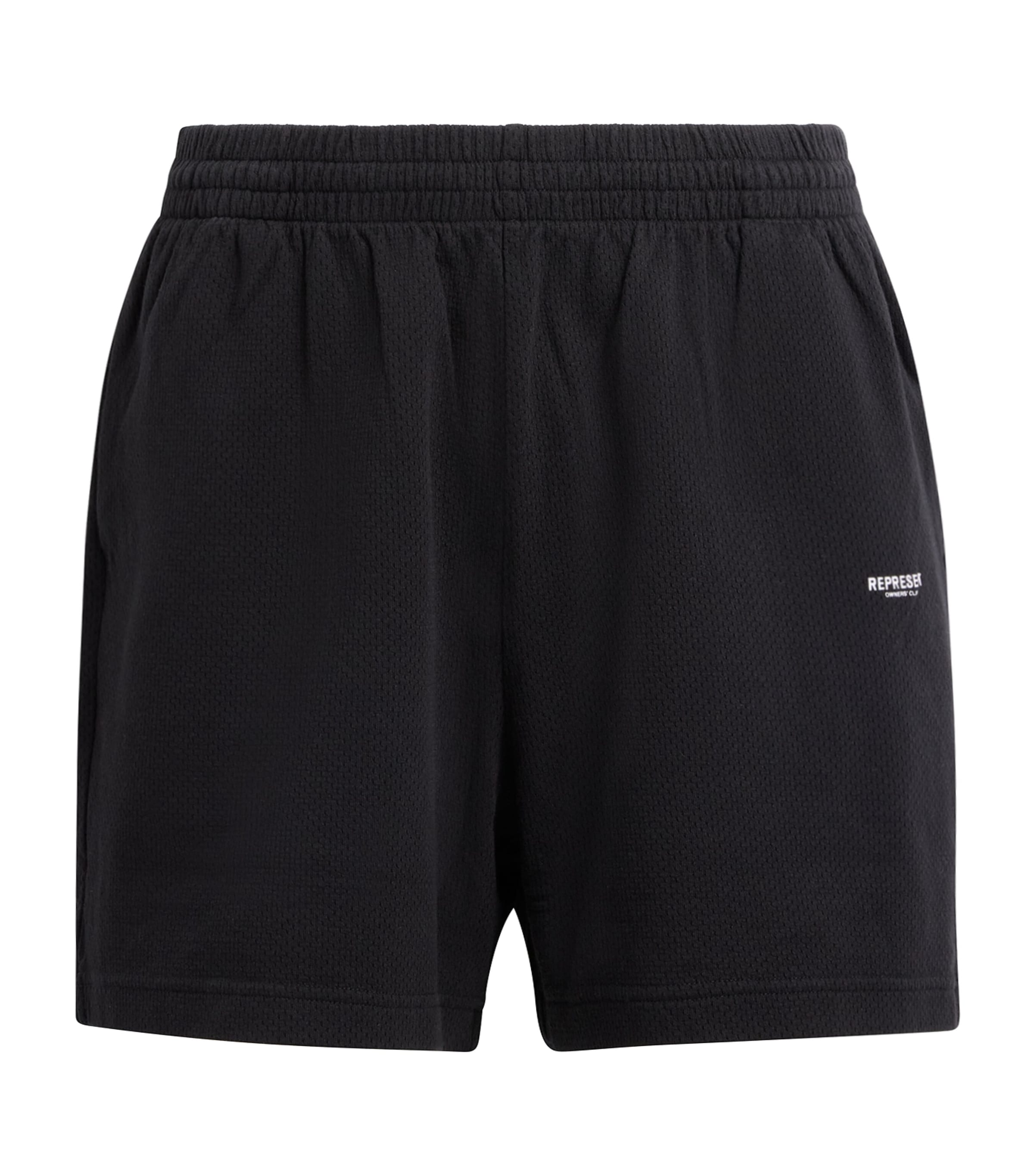 Represent Mens Cotton Micro Owners Club Shorts Black