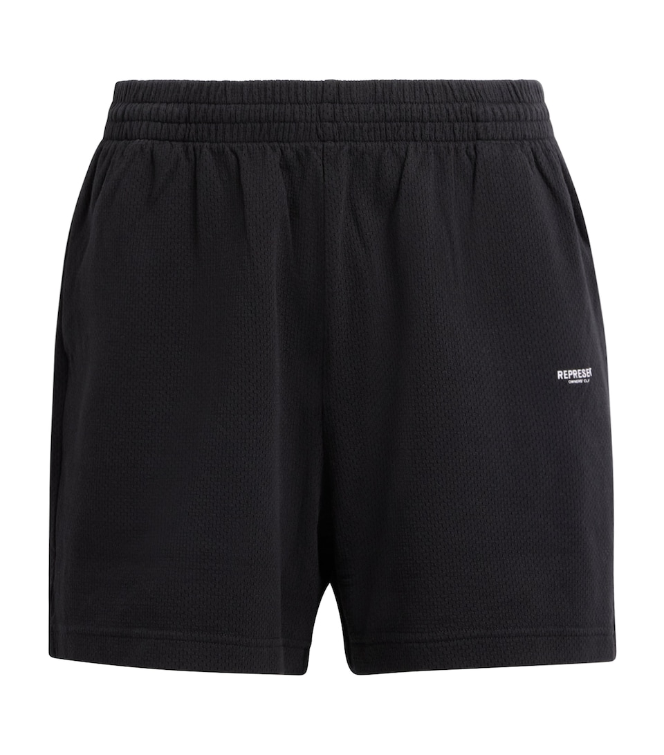 Represent Mens Cotton Micro Owners Club Shorts Black