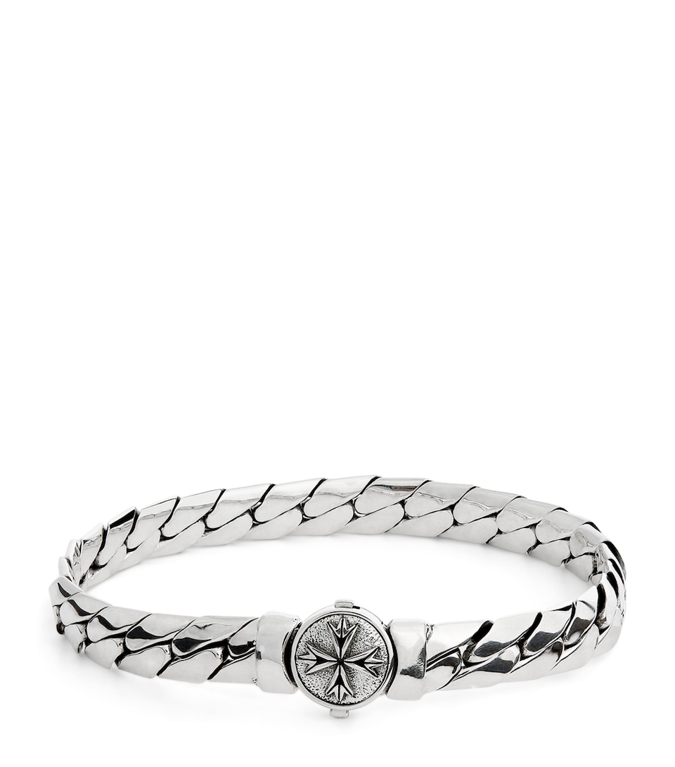 Sterling Silver Herringbone Chain Bracelet