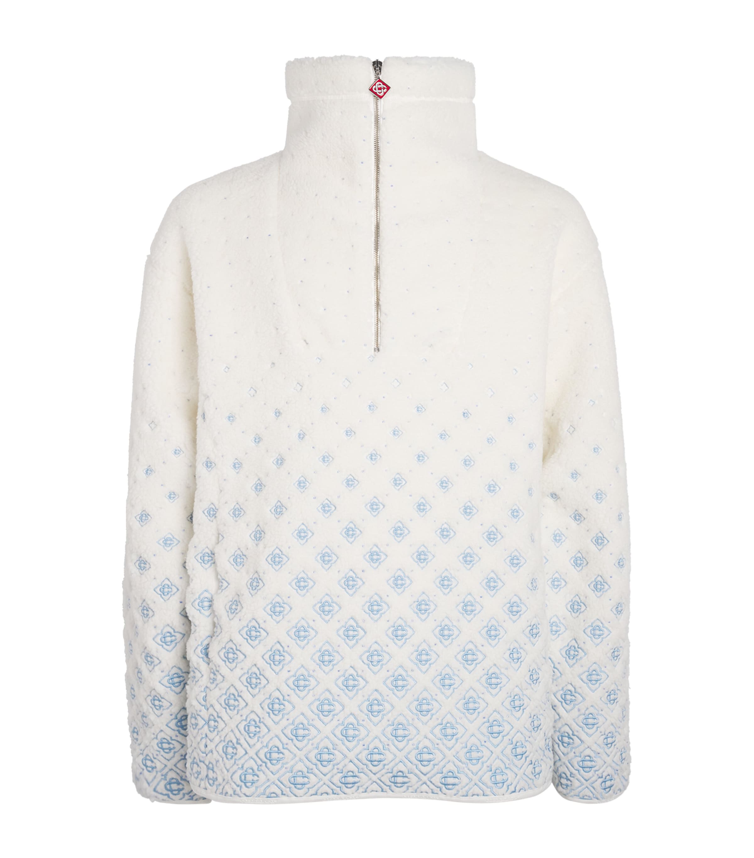 Embroidered Gradient Fleece Jacket