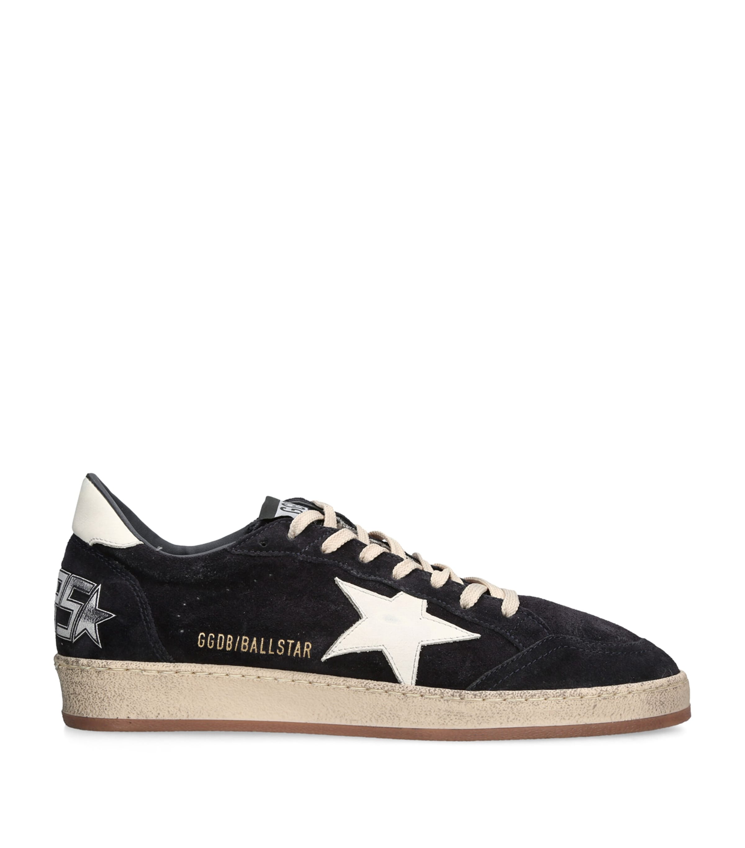 Golden Goose Suede Ballstar Low-Top Sneakers White/navy