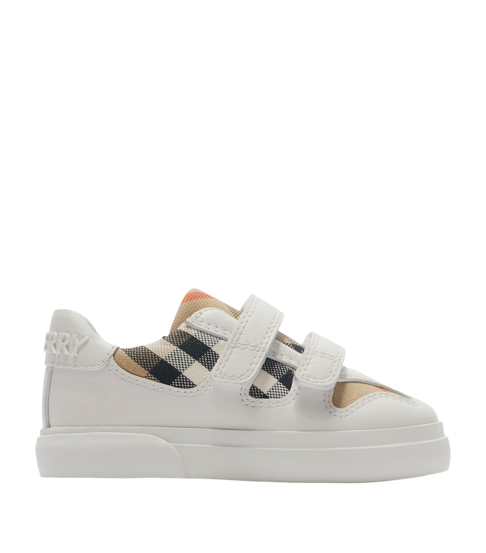 Leather Check Velcro Sneakers