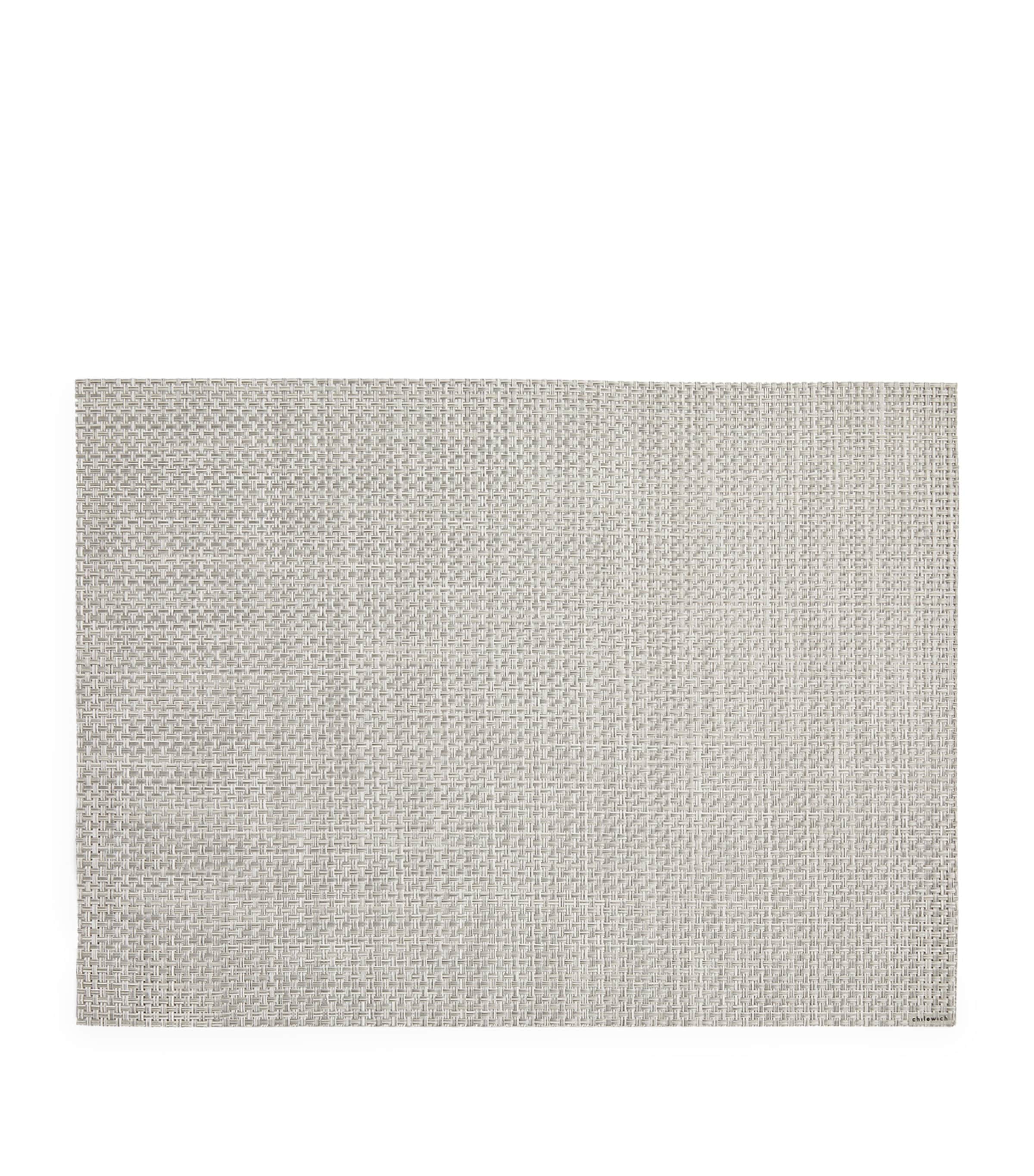 Chilewich Basketweave Rectangular Placemat (36cm x 48cm) White/silver