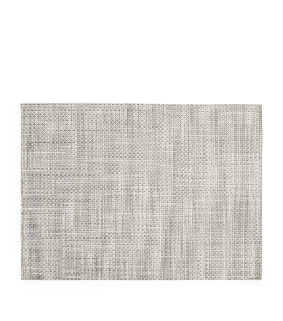 Chilewich Basketweave Rectangular Placemat (36cm x 48cm) White/silver