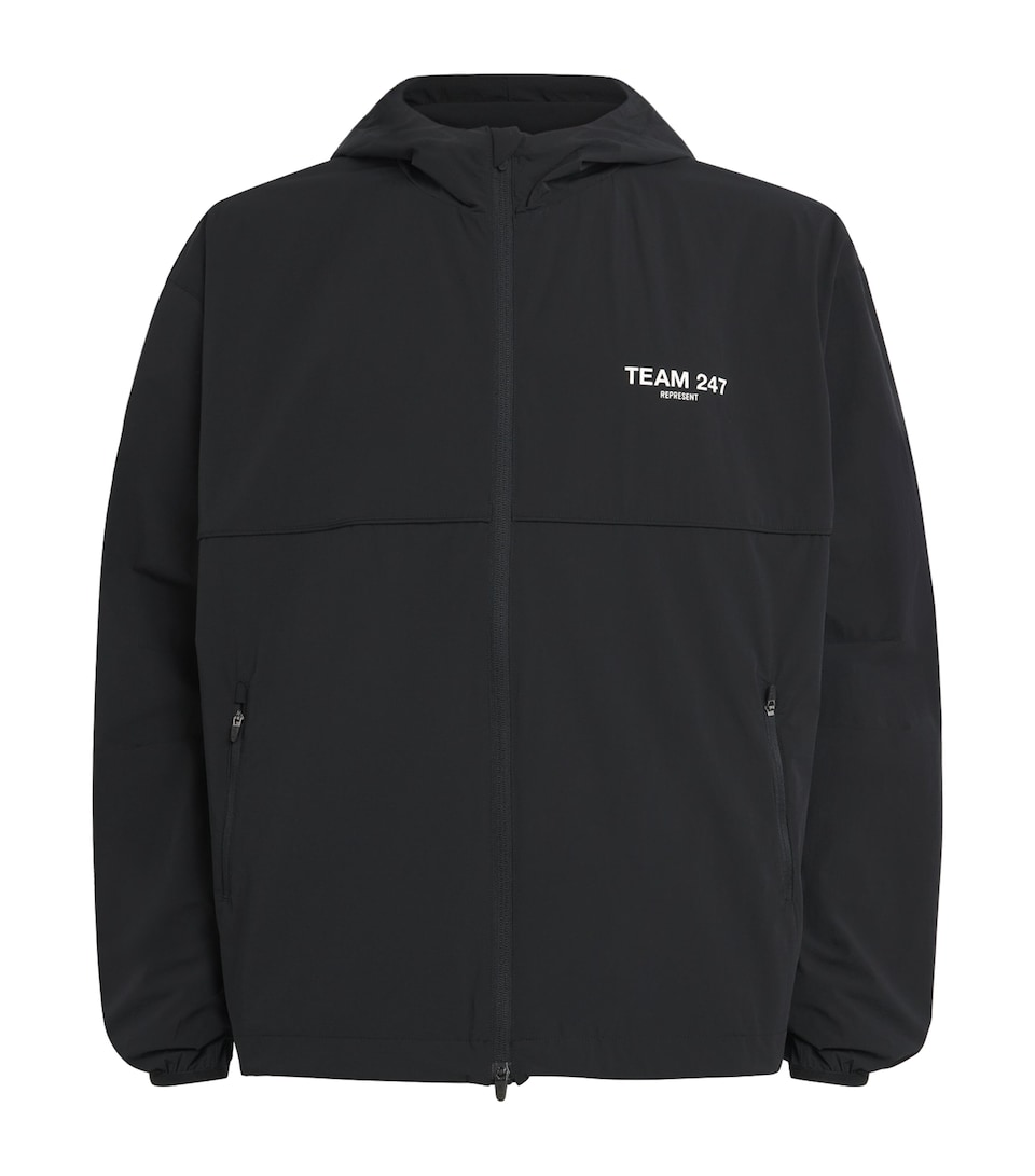 Represent 247 Mens Hooded Team 247 Track Jacket Jet Black
