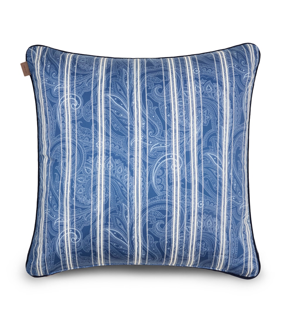 Etro Cotton Amalia Cushion (60cm x 60cm) Print On Blue Base