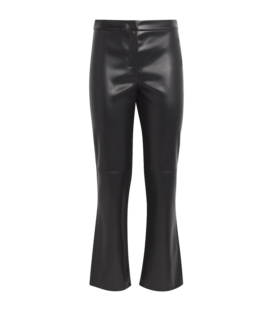 Faux Leather Cropped Trousers