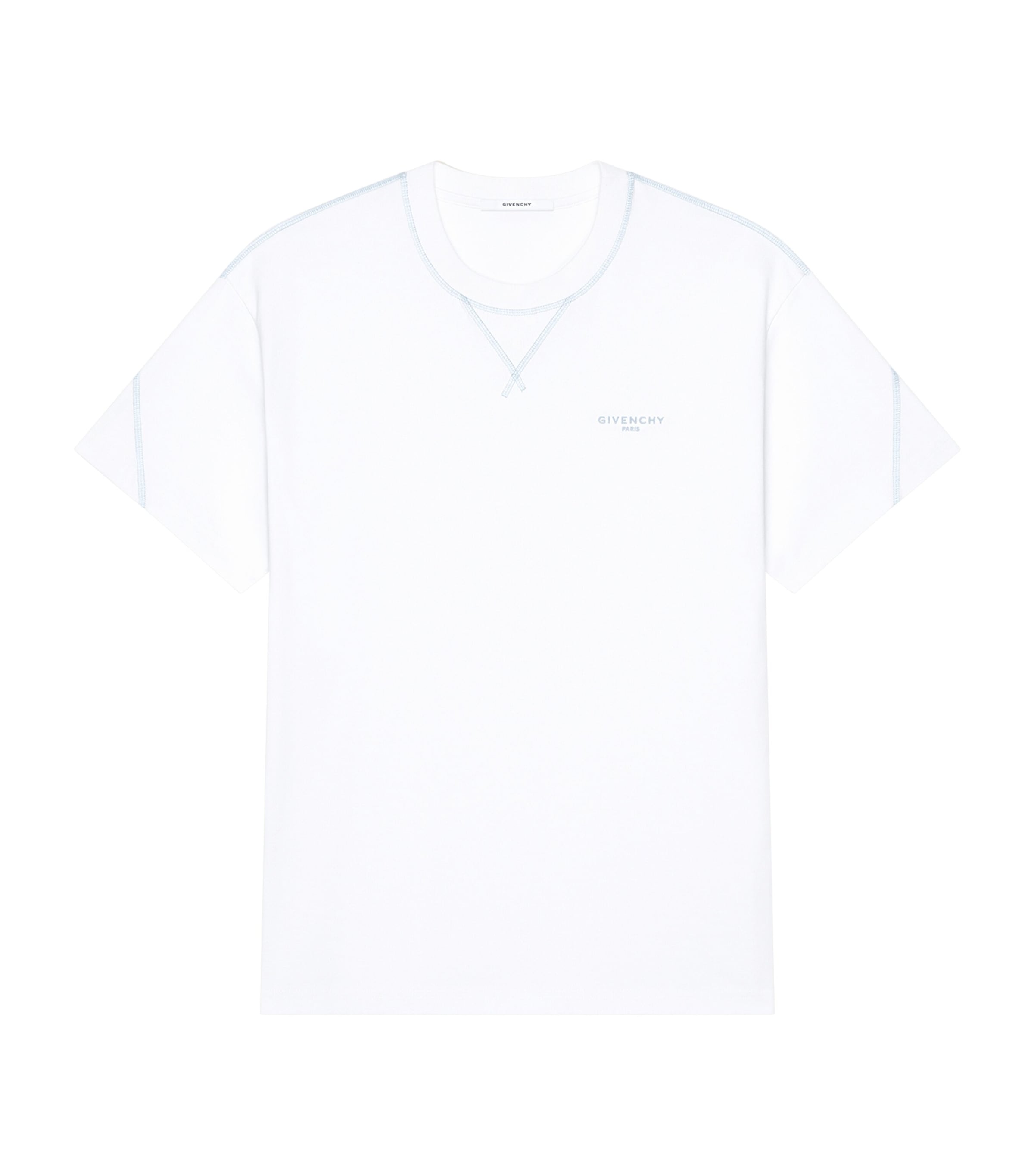 Givenchy Mens Cotton Contrast-Stitch Logo T-Shirt