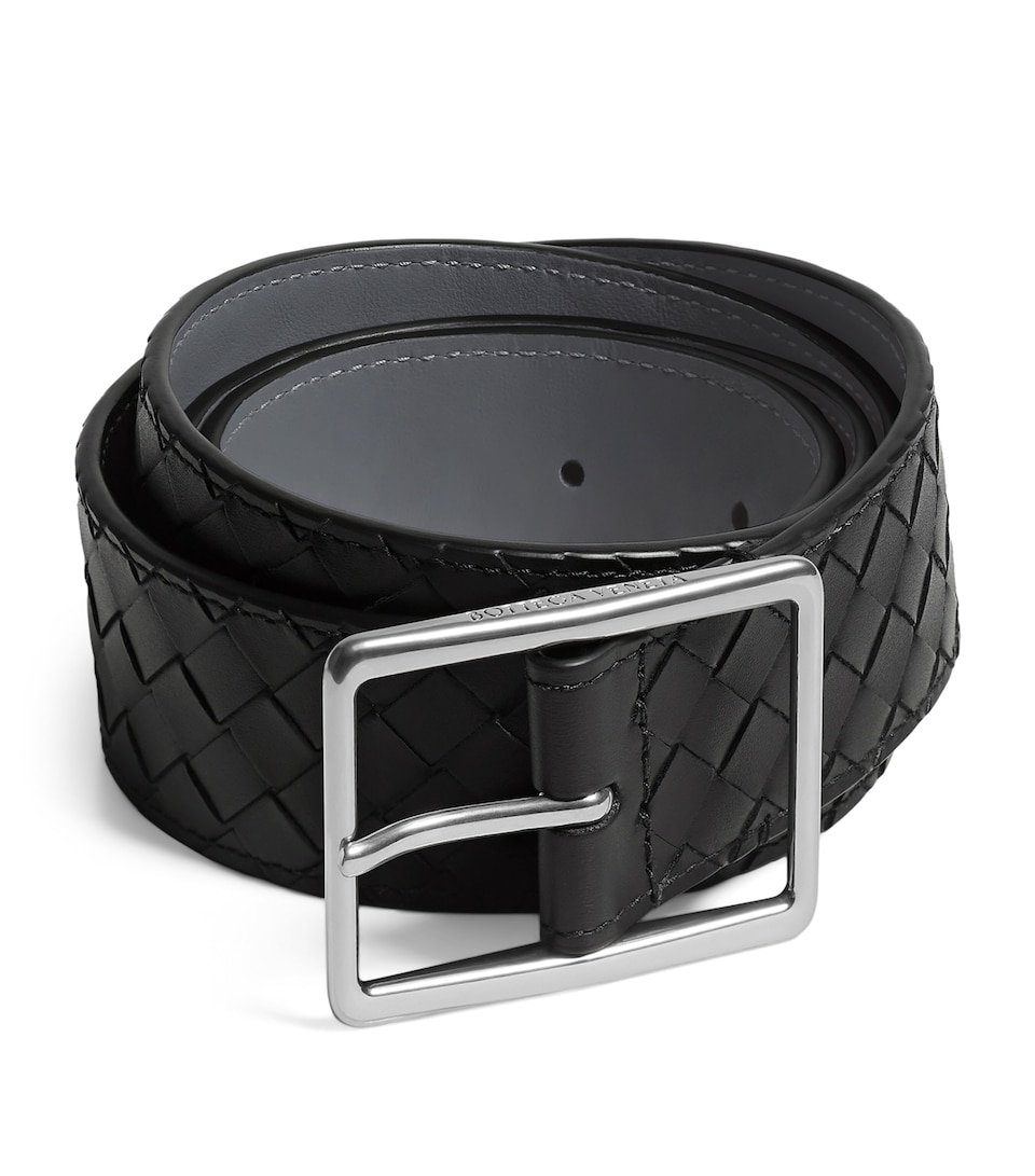 Bottega Veneta Leather Intrecciato Piccolo Belt