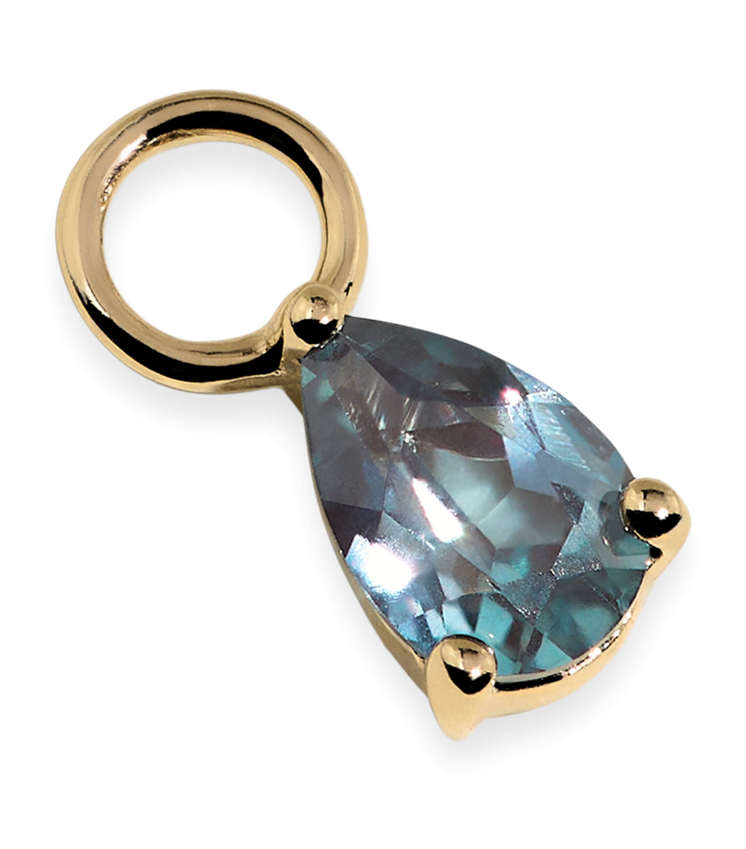 Astrid & Miyu Gold and Alexandrite Birthstone Earring Charm Gold
