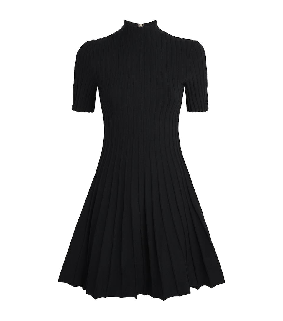 Maje Womens High-Neck Knit Mini Dress Black