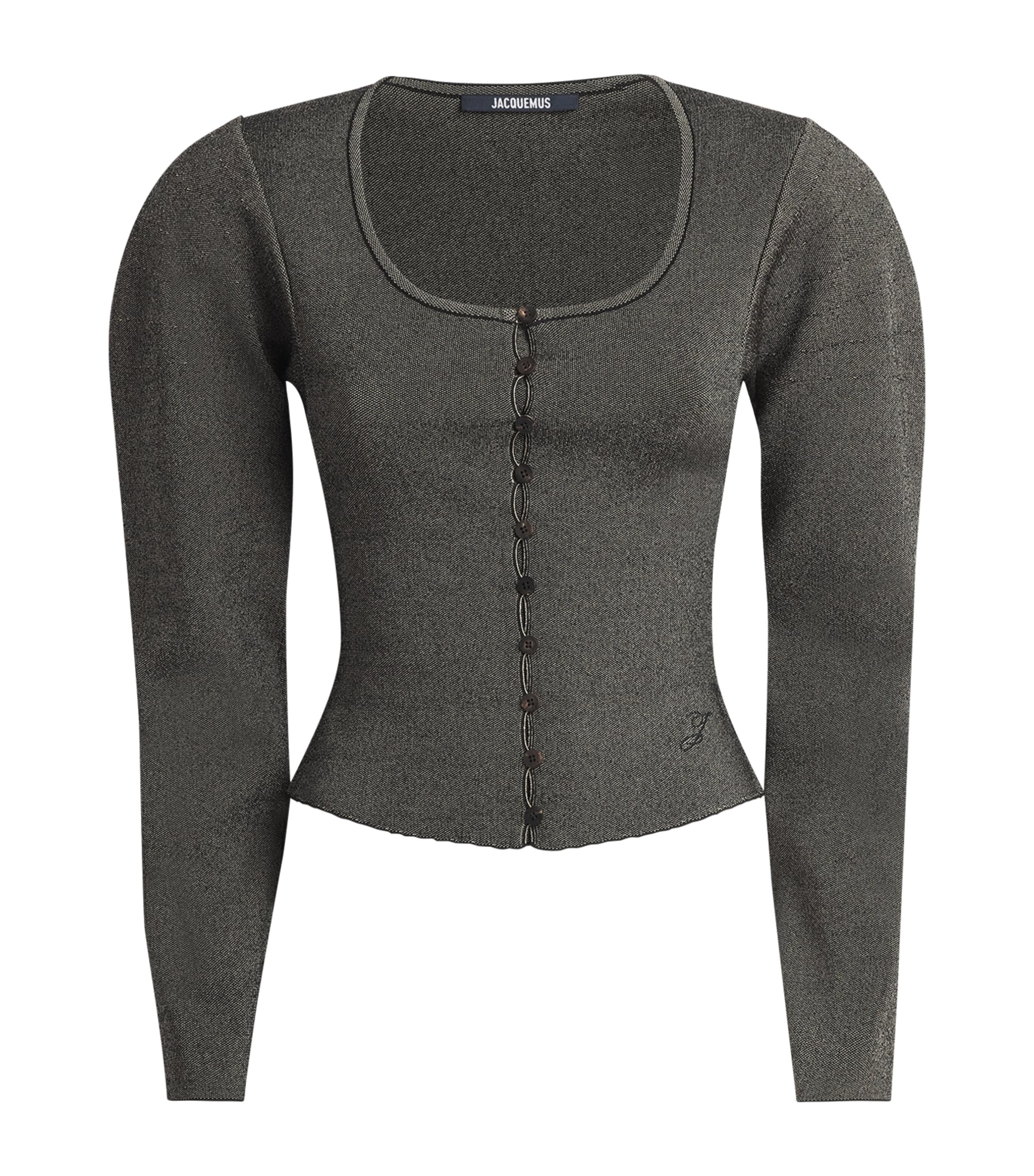Jacquemus Womens Sera Cardigan Dark Beige