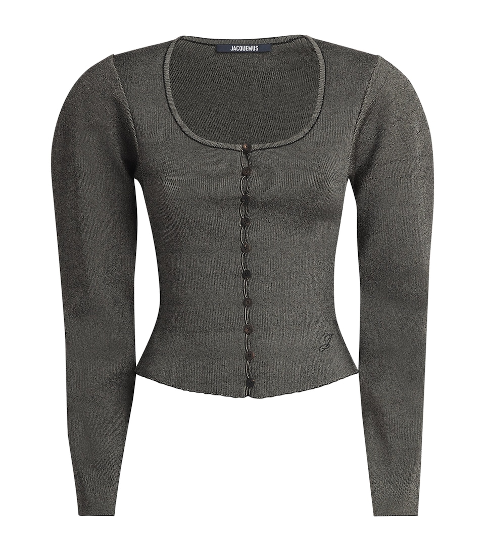Jacquemus Womens Sera Cardigan Dark Beige