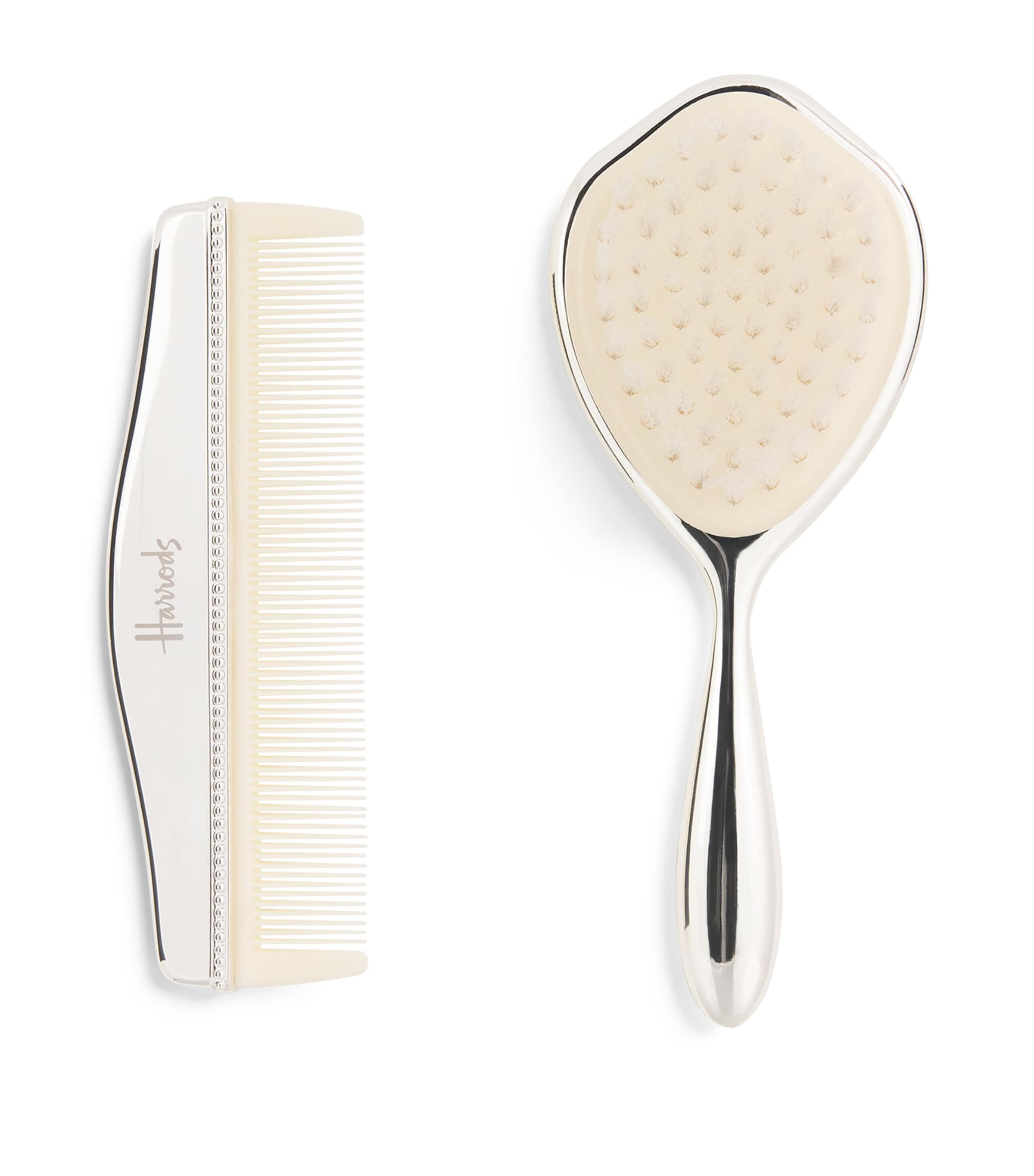 Silver-Plated Brush and Comb Set