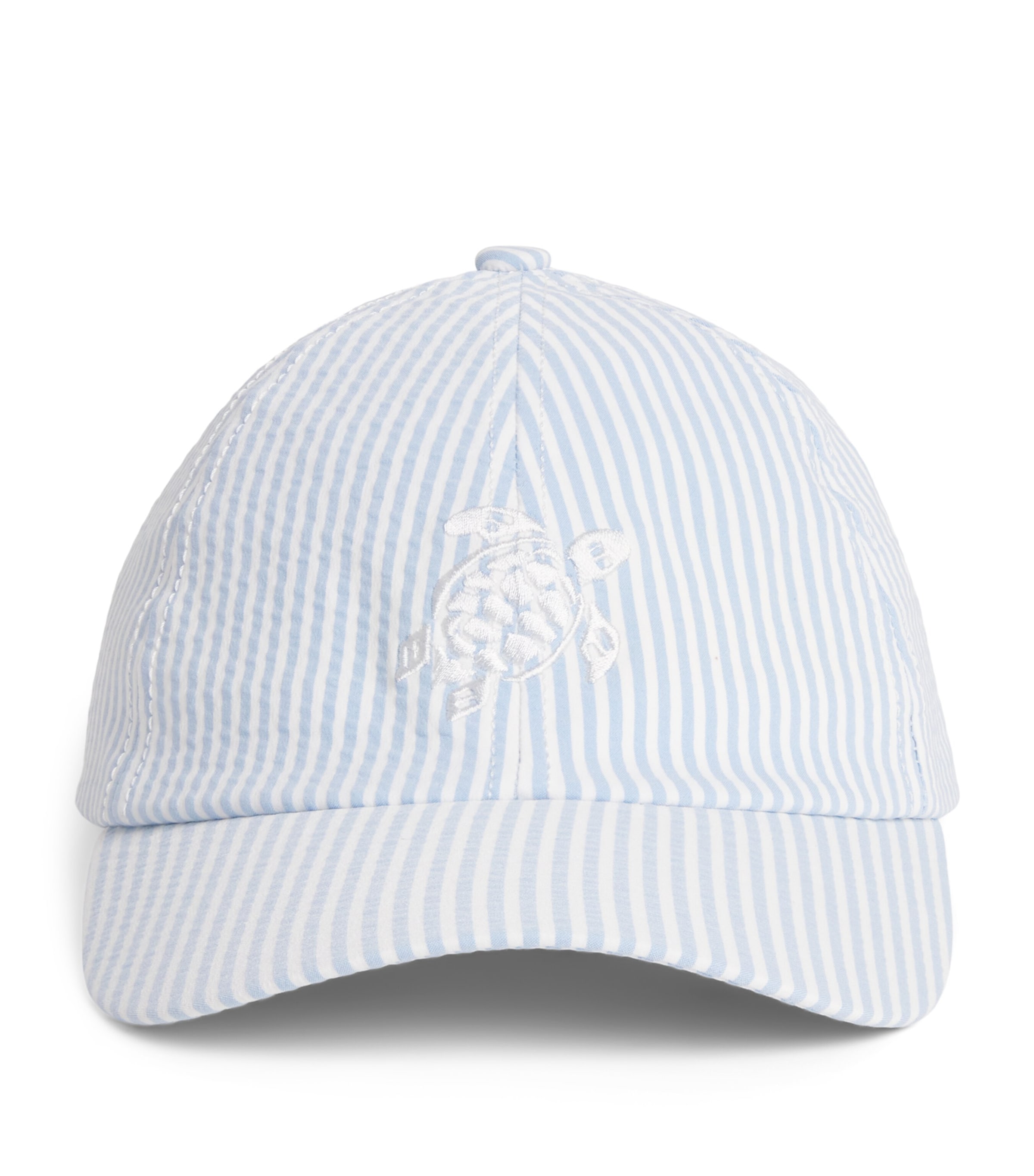 Vilebrequin Seersucker Stripe Turtle Baseball Cap Cloudy