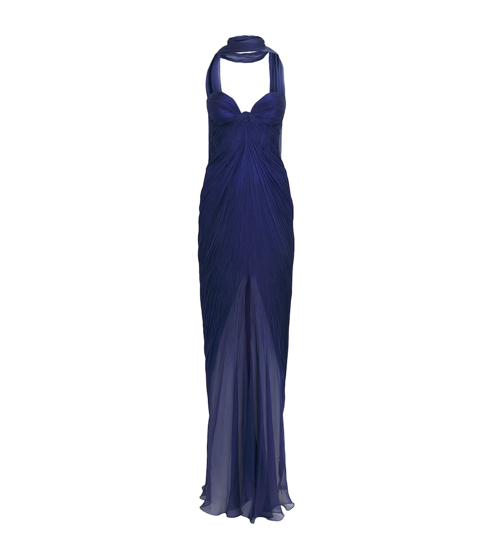 Maria Lucia Hohan Womens Silk Salima Bustier Gown Galaxy