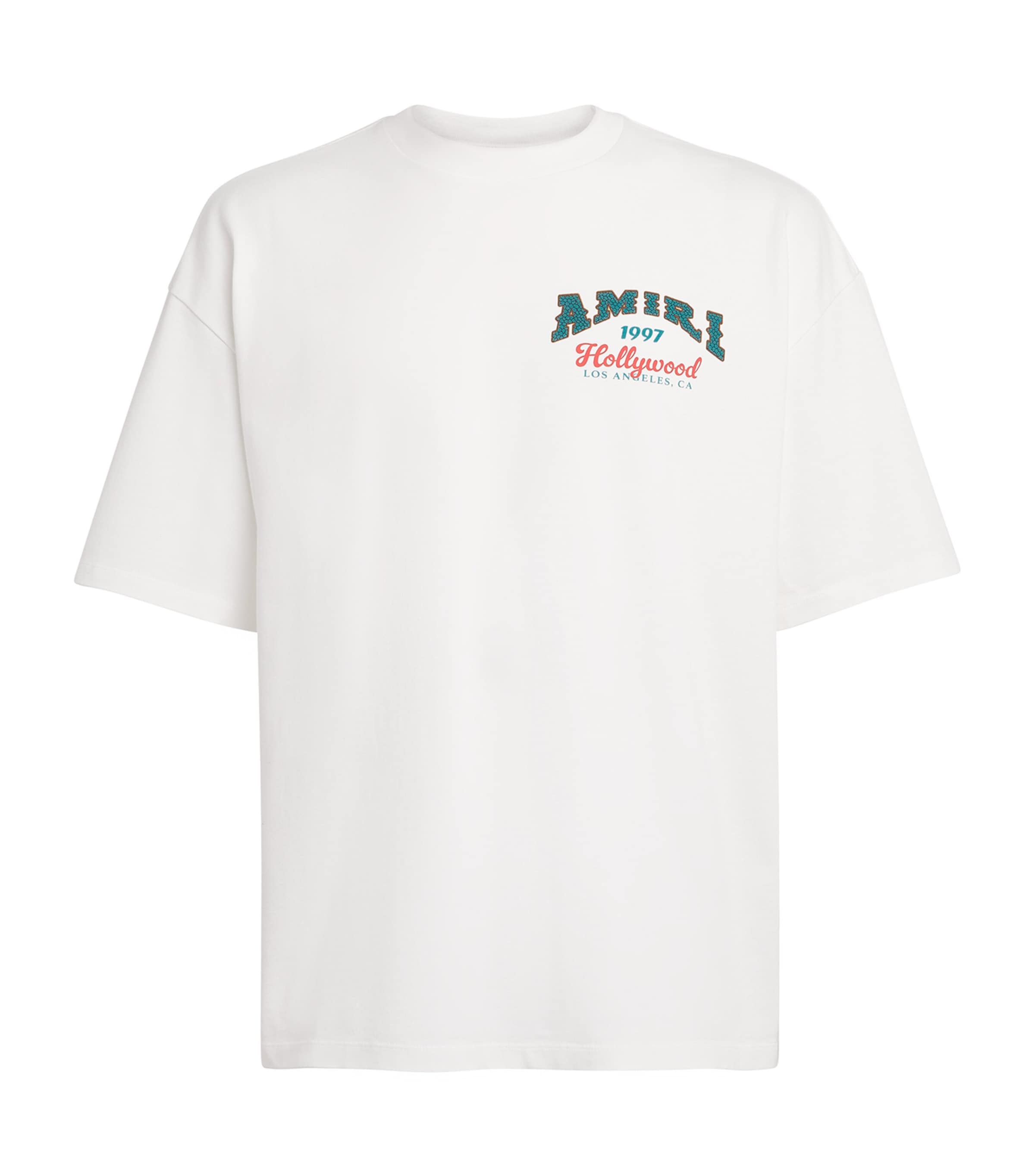 AMIRI Mens Cotton Hollywood T-Shirt White
