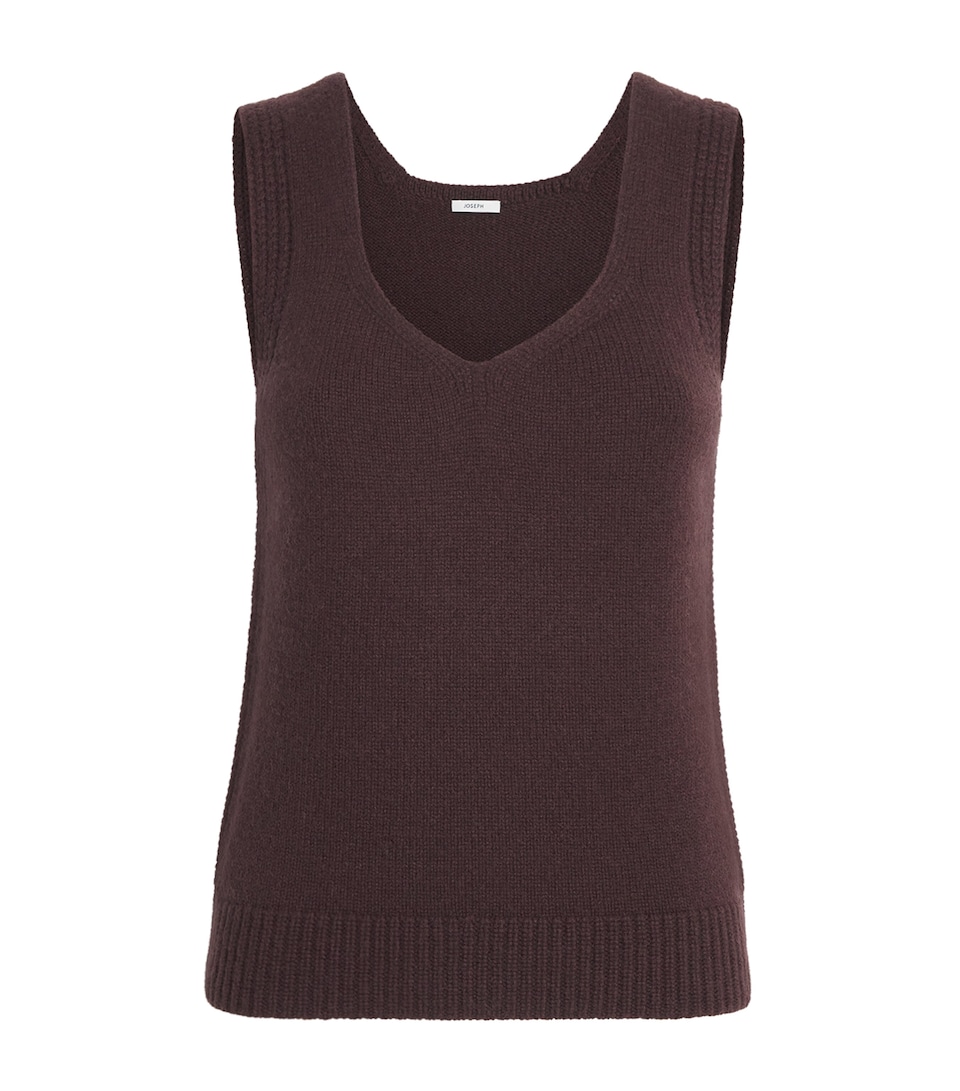 Joseph Womens Cashmere Aba Tank Top Mahogany