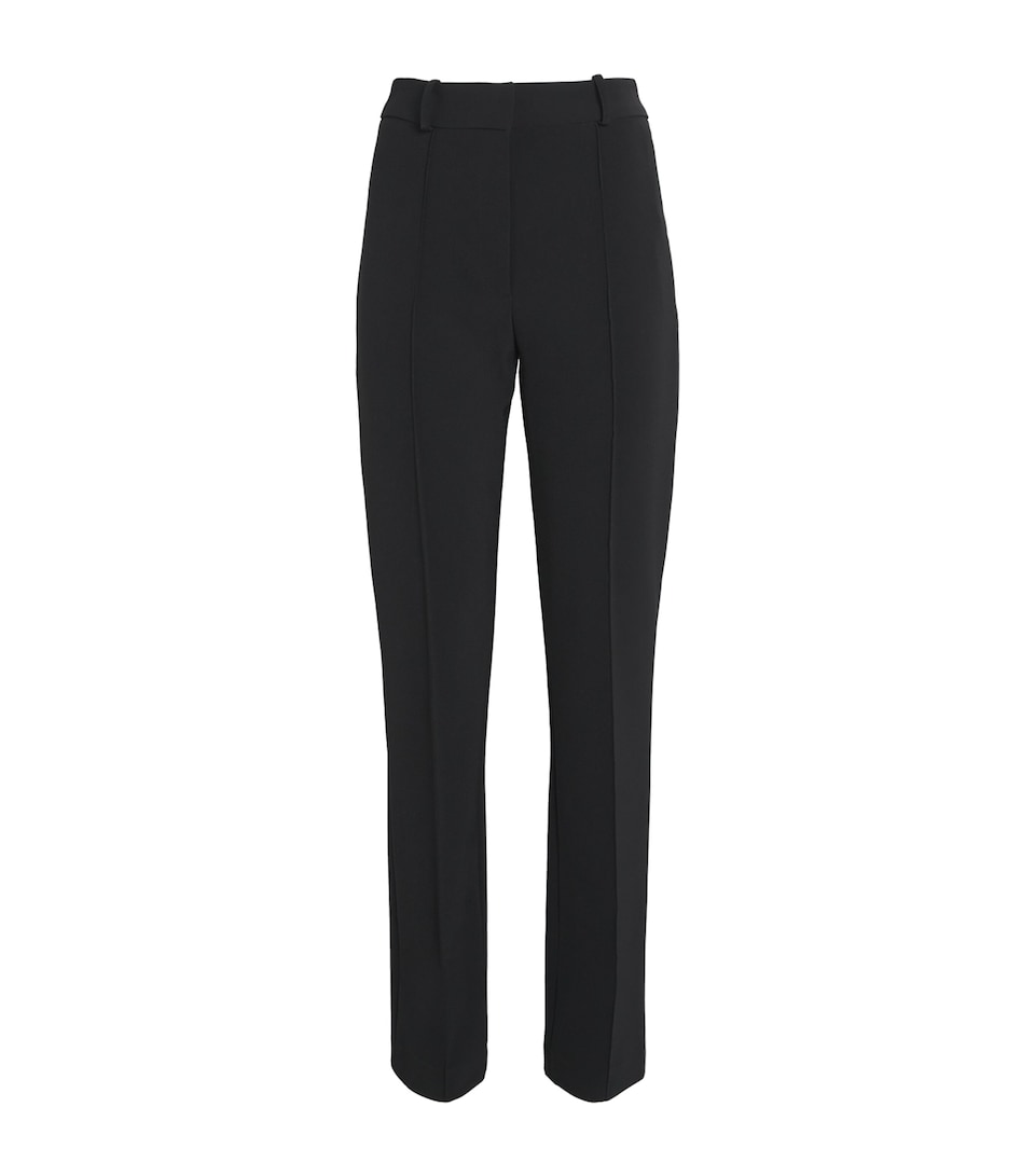 Claudie Pierlot Womens High-Rise Cigarette Trousers Black