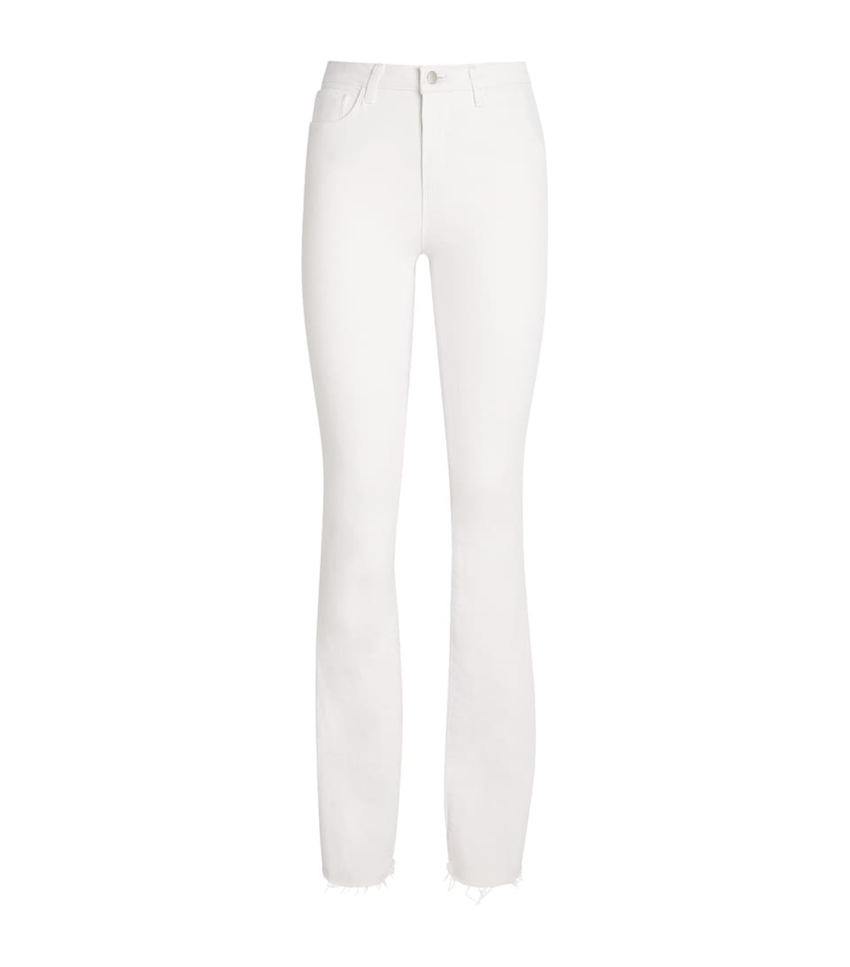L'Agence Womens Ruth Straight Jeans Blanc Blan